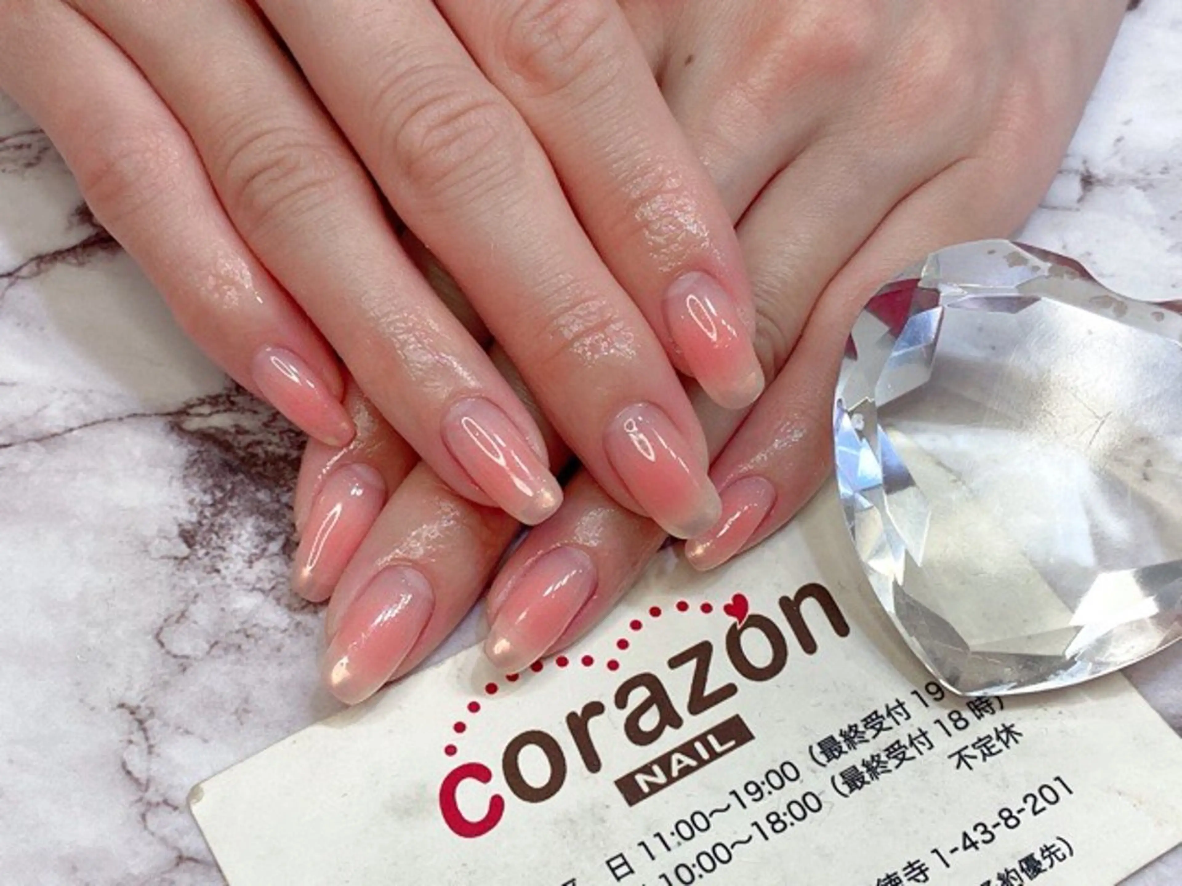 ネイル チークネイル フレンチネイル ミラーネイル ピンク corazon所属・ネイリスト aicoのネイルデザイン