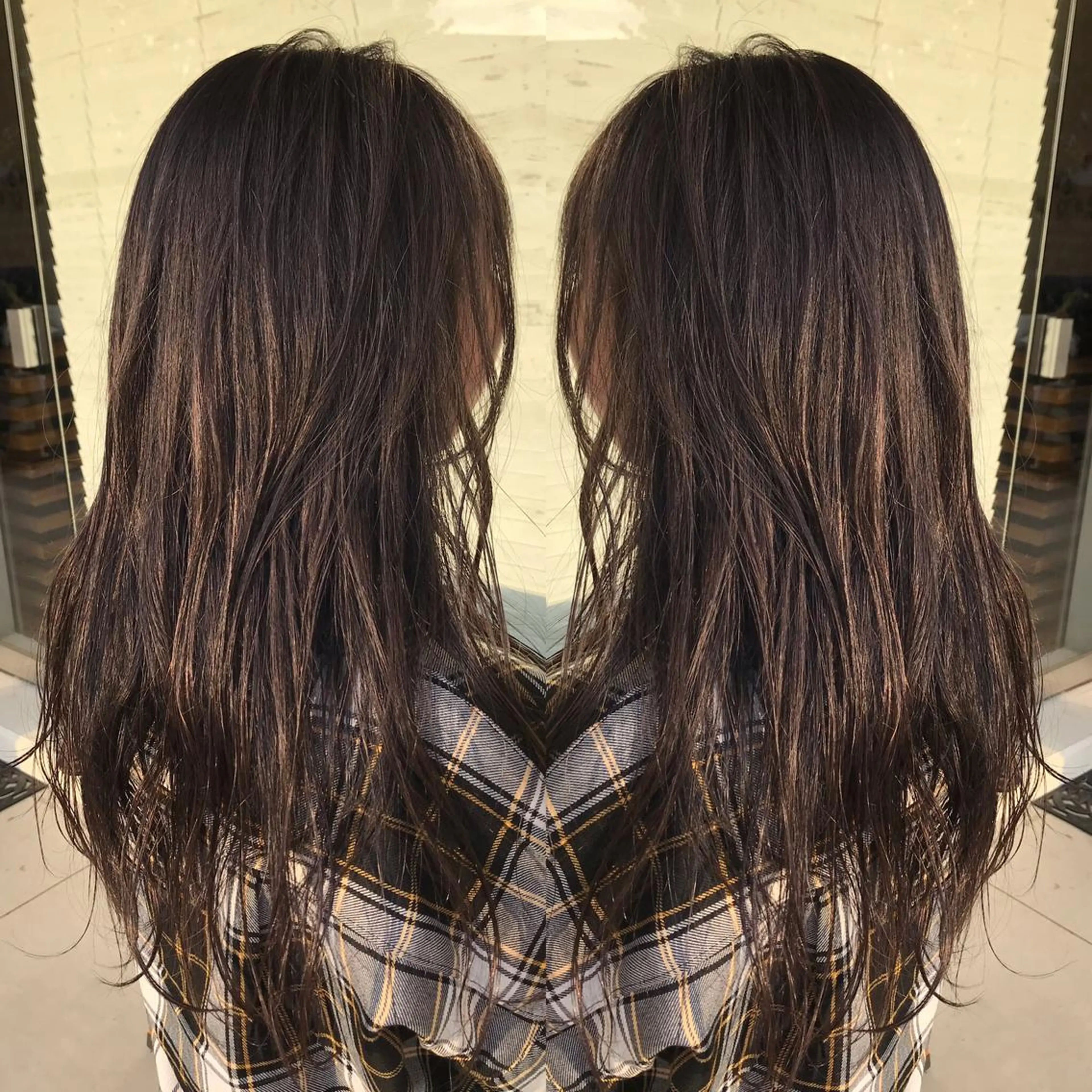 セミロング カラー アディクシーカラー ブラウンカラー ヘアカラー 大久保 隆蔵のヘアスタイル