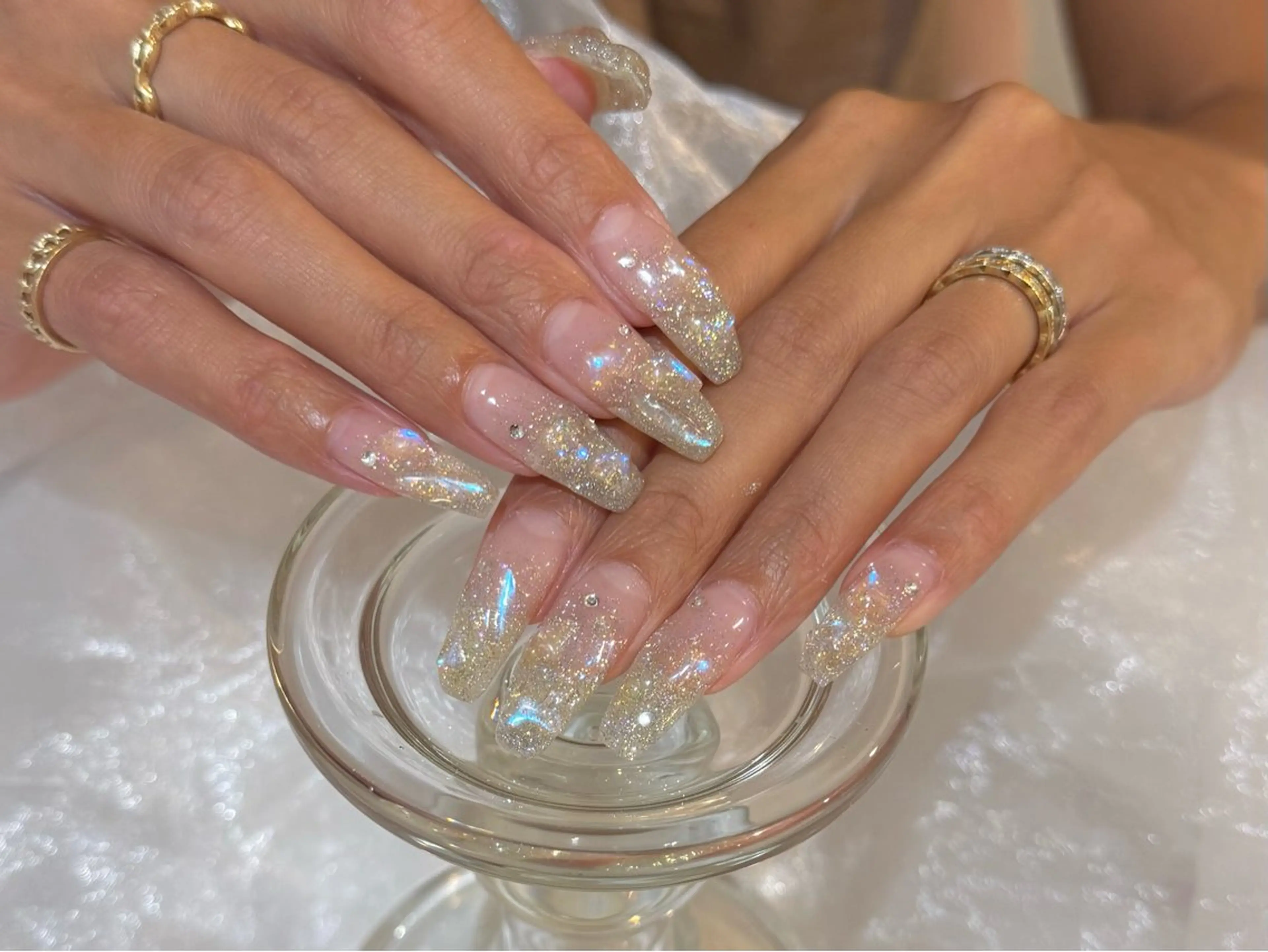 ネイル アートネイル オーロラネイル チークネイル フットネイル ジェルネイル ハンドネイル ハンドケア amiLe 🎀yuunaのネイルデザイン