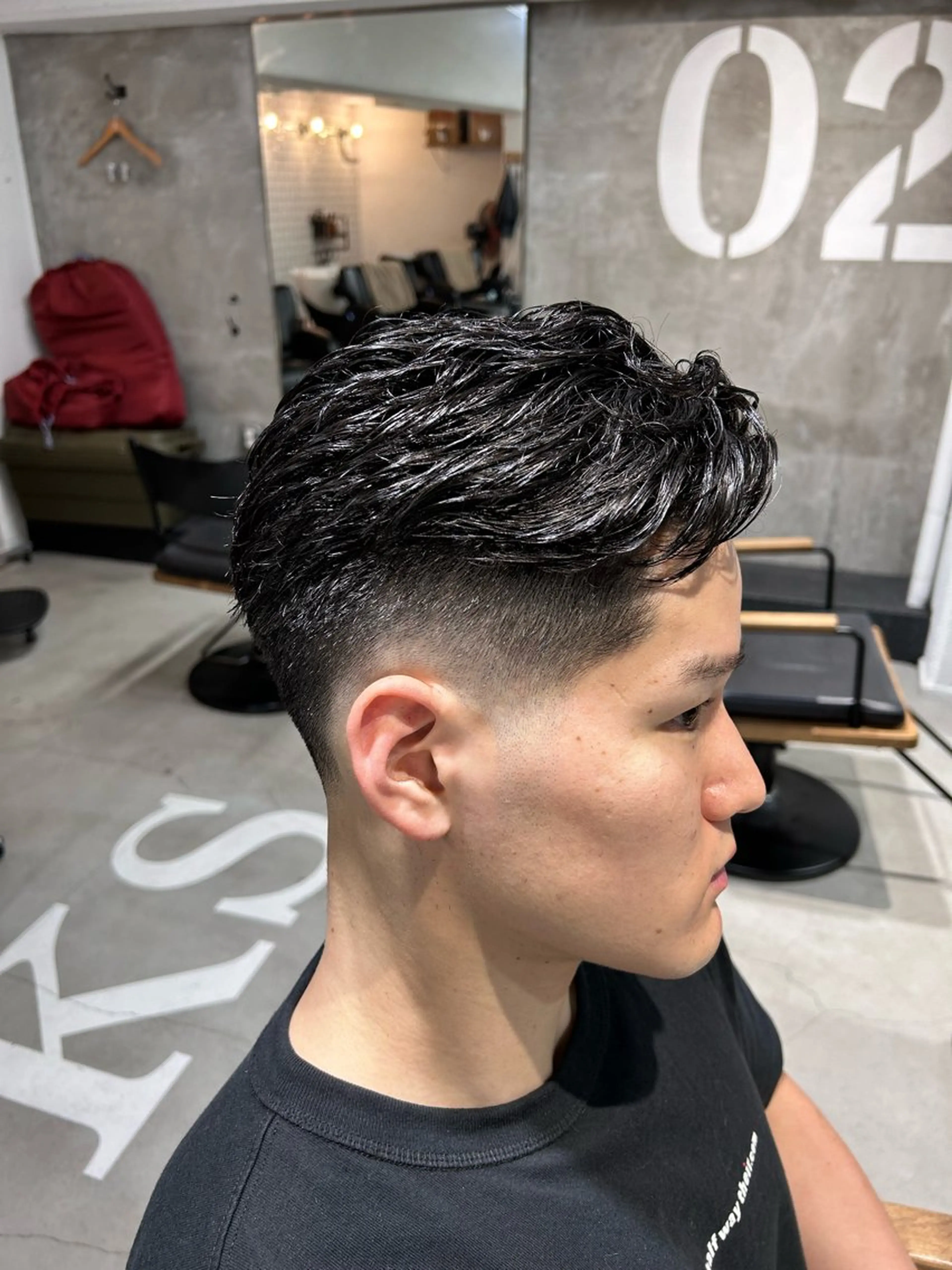 ショート メンズ フェードカット メンズパーマ スキンフェード ADITION Shinjuku所属・岩城 滉成のヘアスタイル