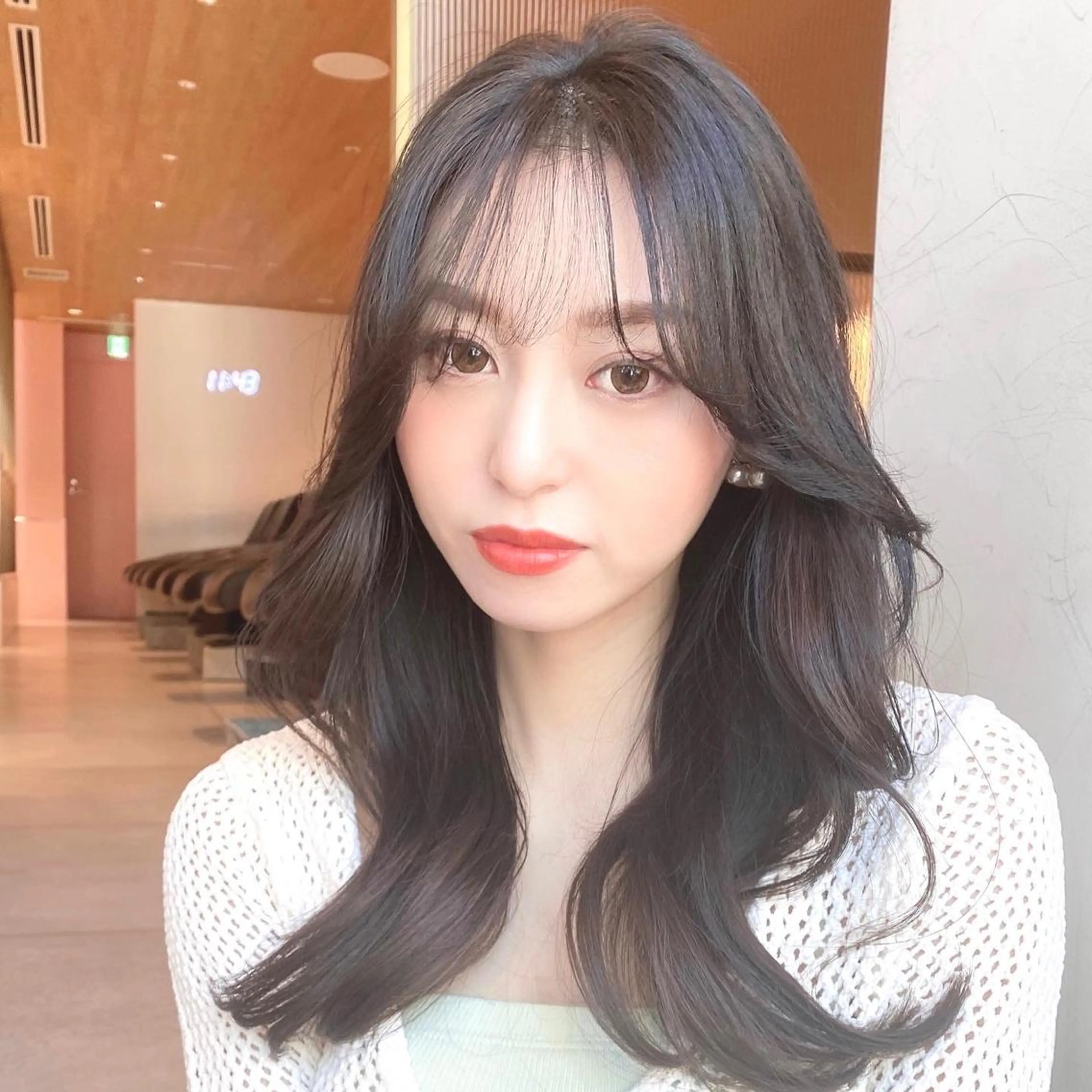 セミロング カット ヘアカラー トリートメント 韓国くびれレイヤー 🇰🇷はづきのヘアスタイル