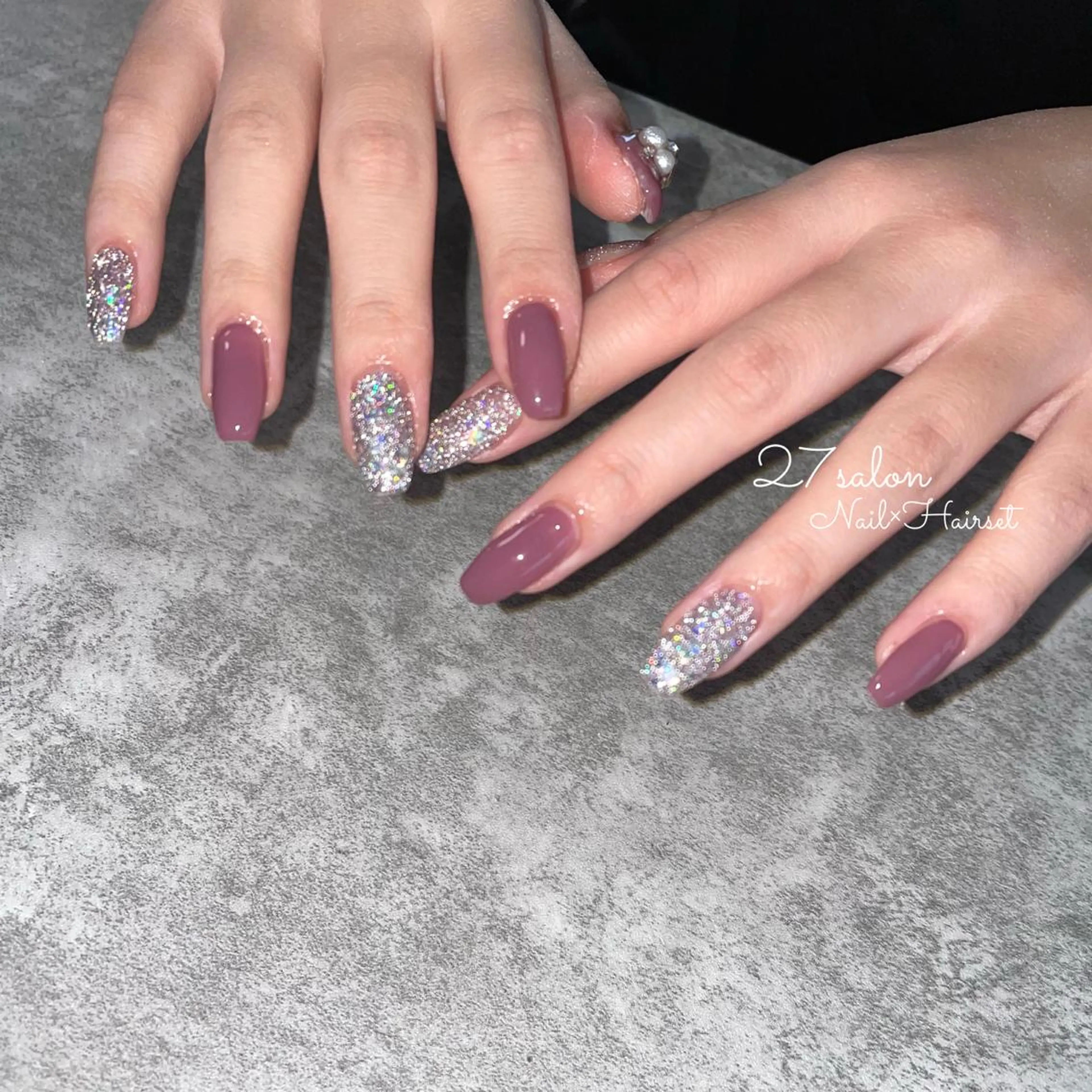 ネイル フラッシュネイル シンプルネイル 27salon yuinaのネイルデザイン