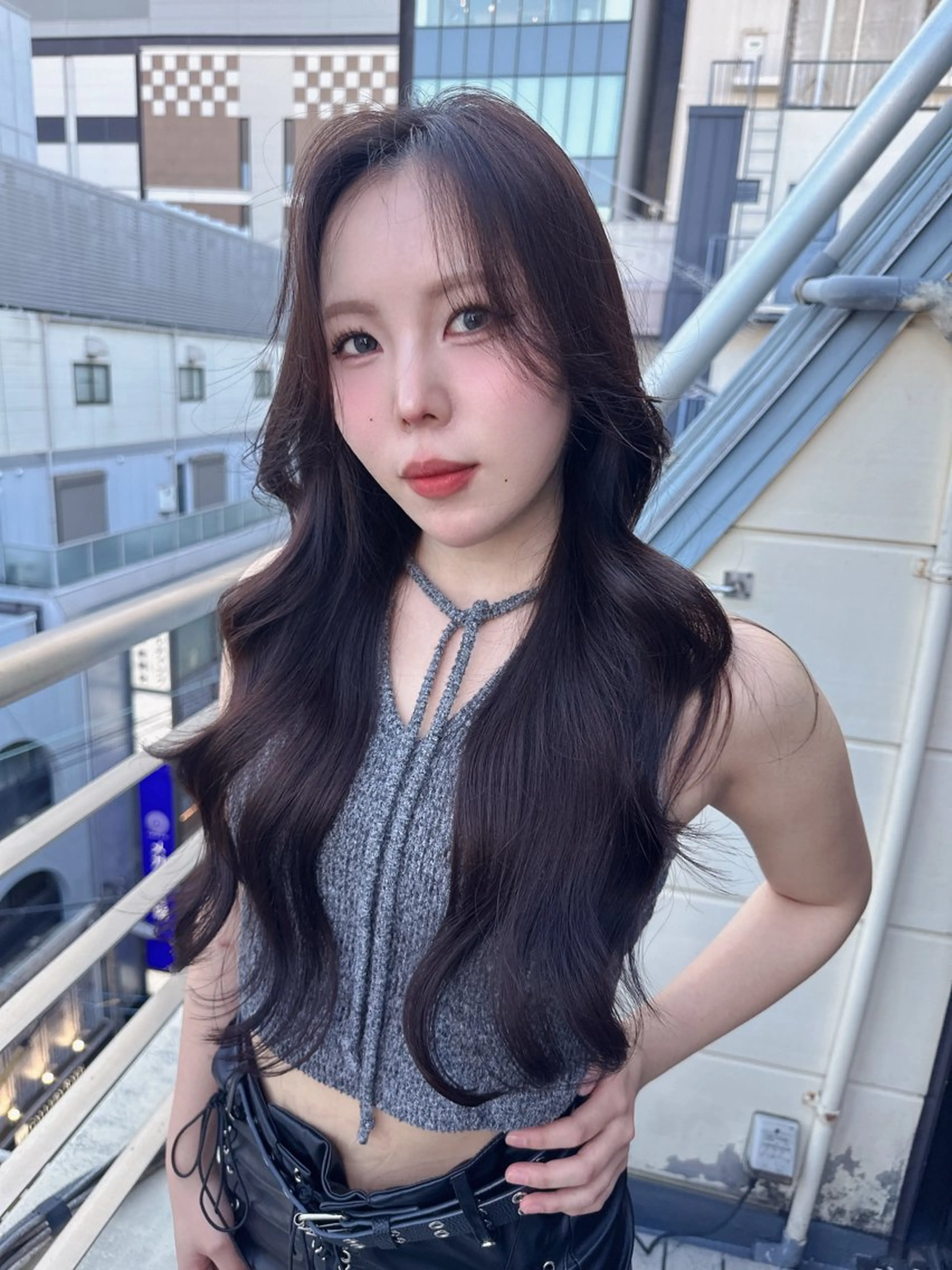 ロング カラー カット ヘアカラー トリートメント ワンホンヘア ケラチン/Kaitoのヘアスタイル