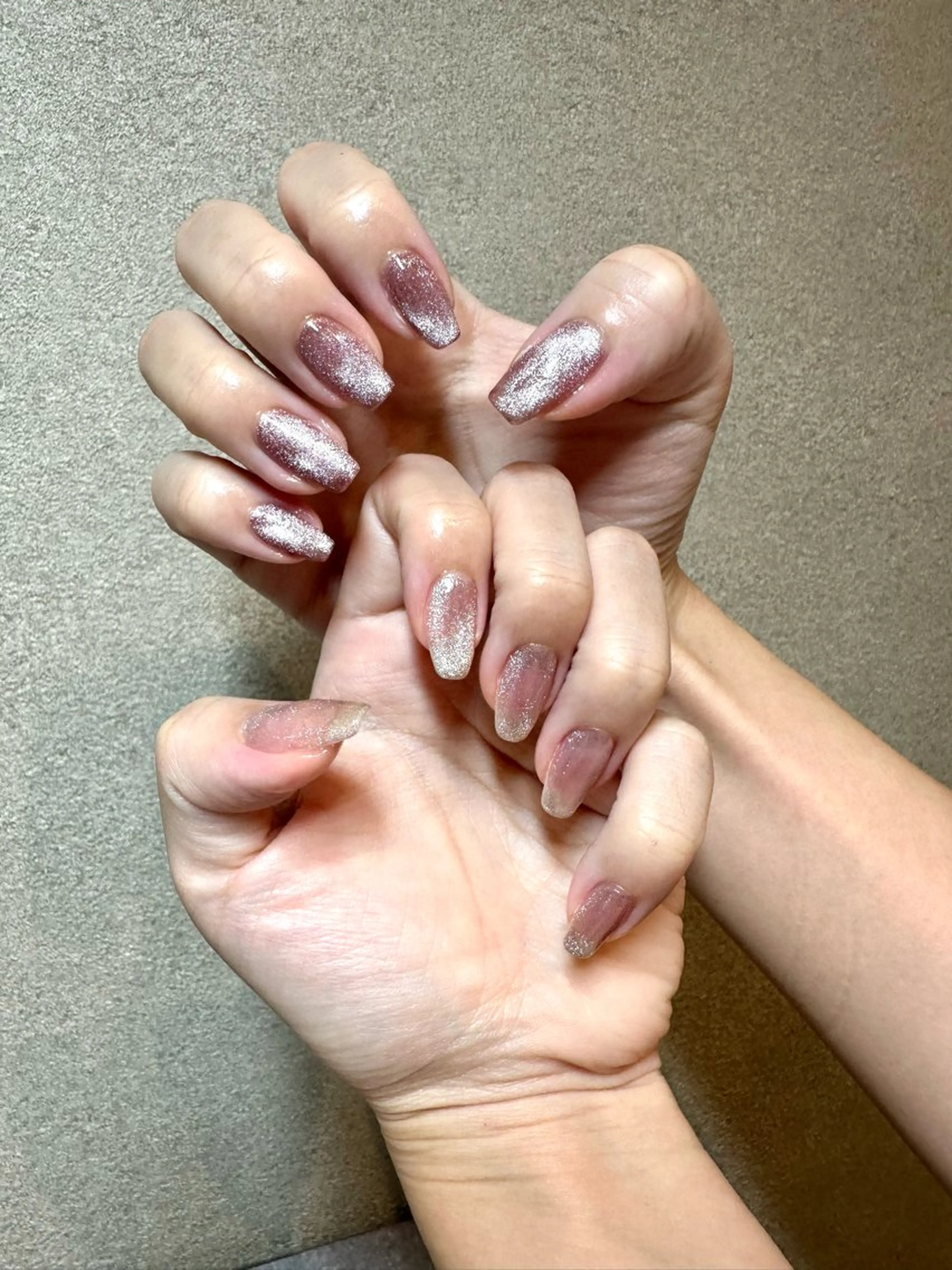 ネイル キラキラネイル マグネットネイル ネイルサロンW【深江橋店】所属・MA RIEのネイルデザイン