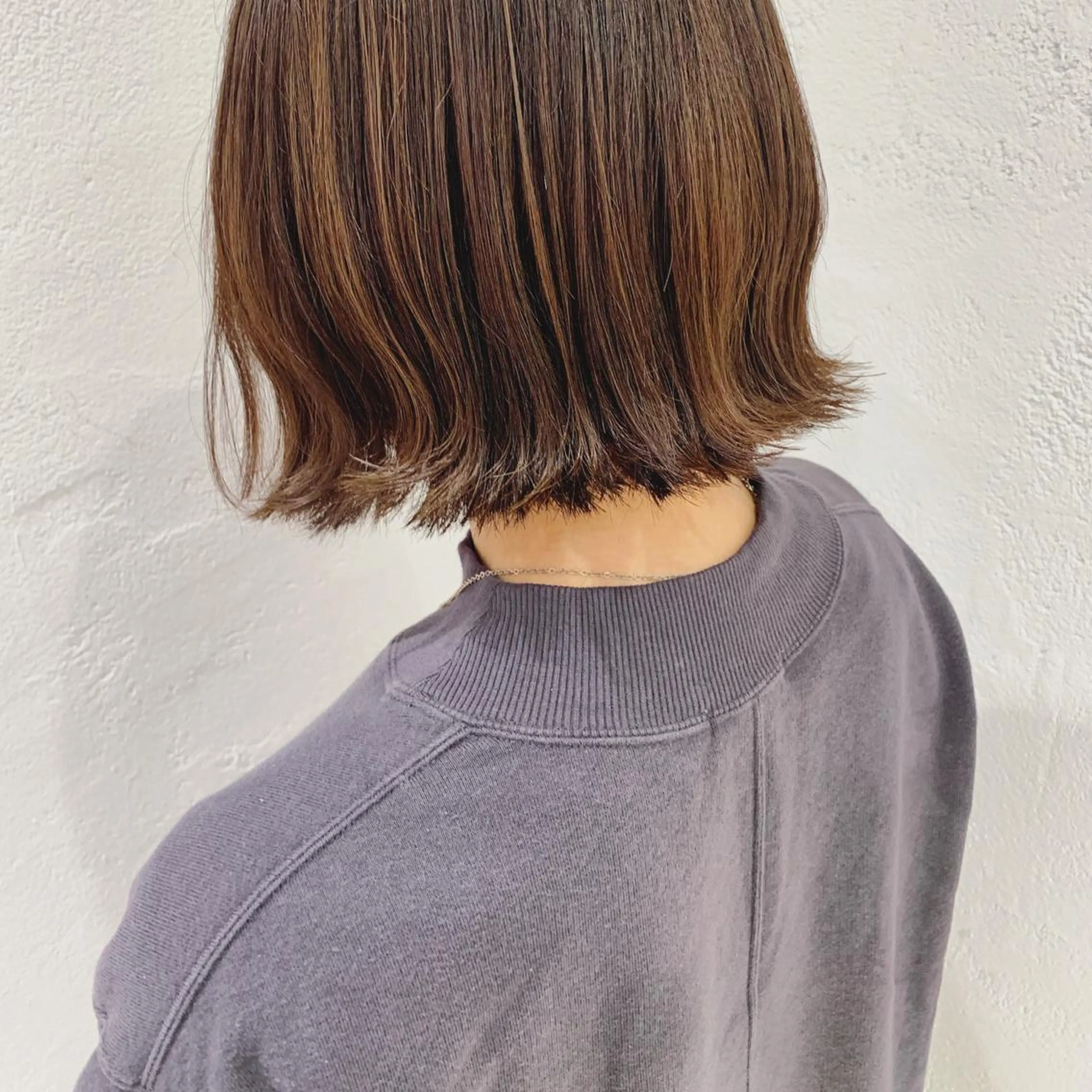 ミディアム ヘアアレンジ 切りっぱなしボブ ボブ 🫧透明感カラー/ ボブ/小笠原🪽のヘアスタイル