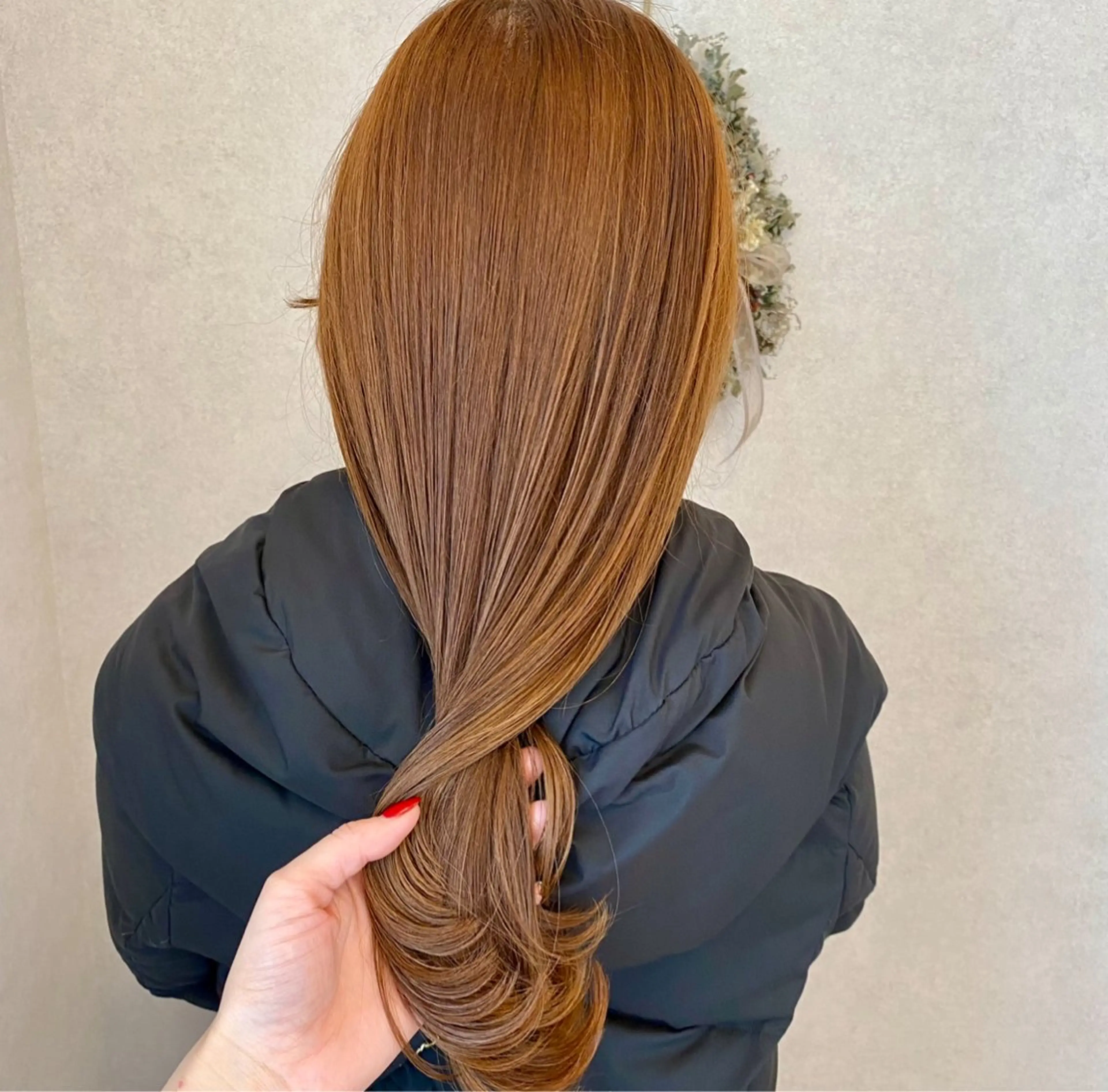 ロング カラー ベージュカラー オレンジ オレンジベージュ ネヅ カオルのヘアスタイル