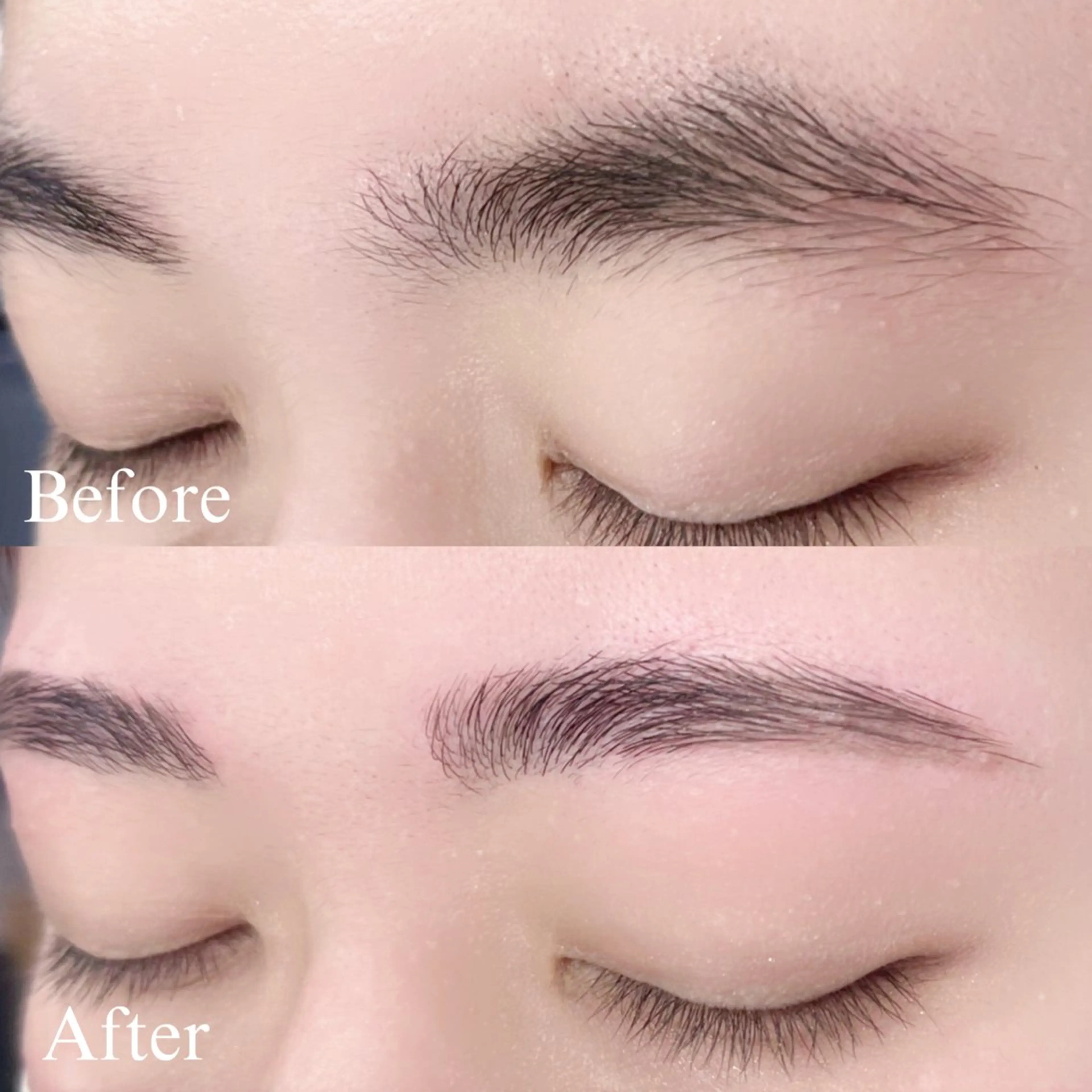 【ナチュラルブロウリフト✨】眉ワックス+毛流れパーマ+眉メイクアドバイス🫧 ¥4,980の写真