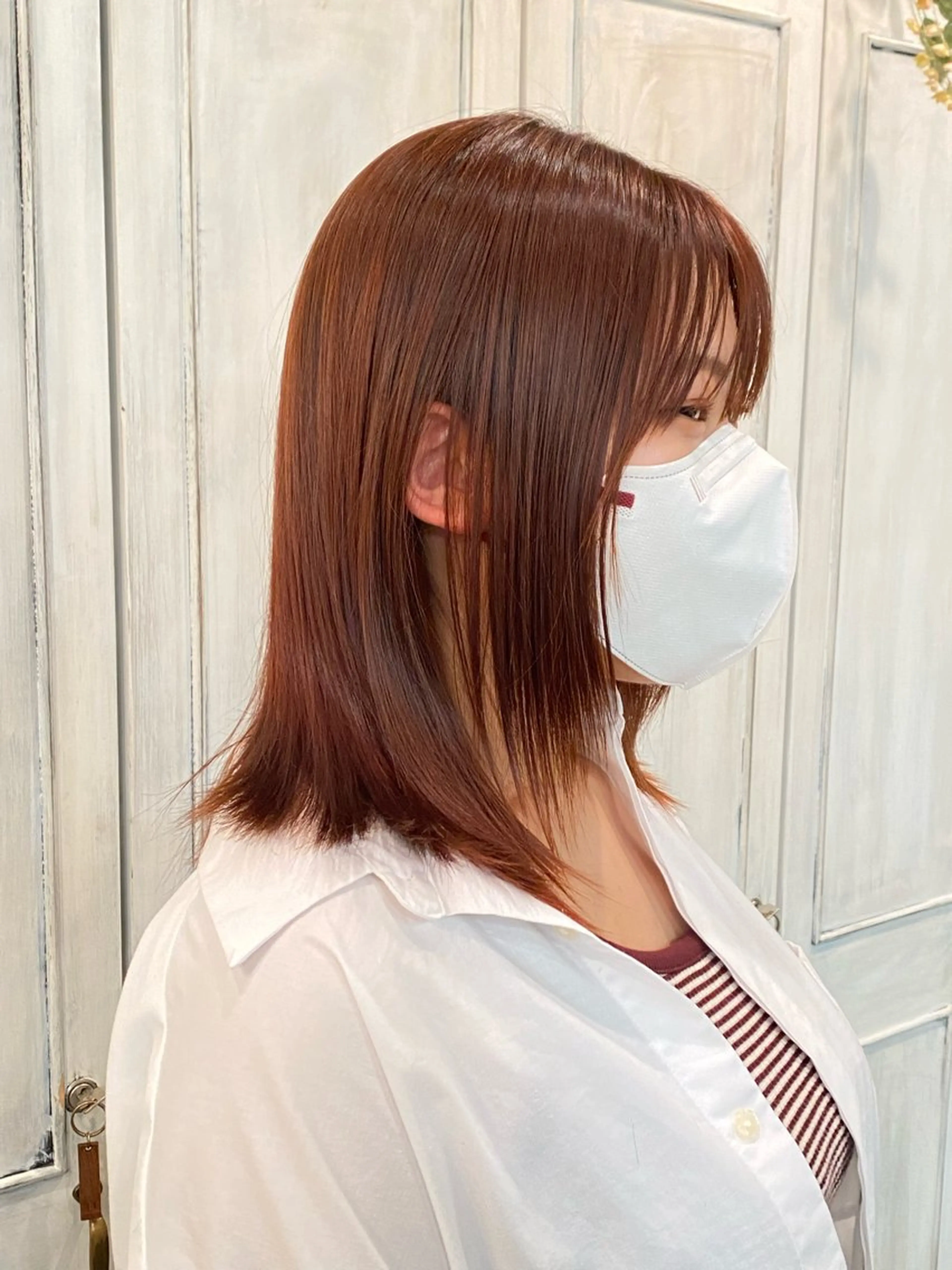 《ミニモ学割》《黒髪卒業式大歓迎✨️》カット＋ブリーチ無しダブルカラー‼️の写真