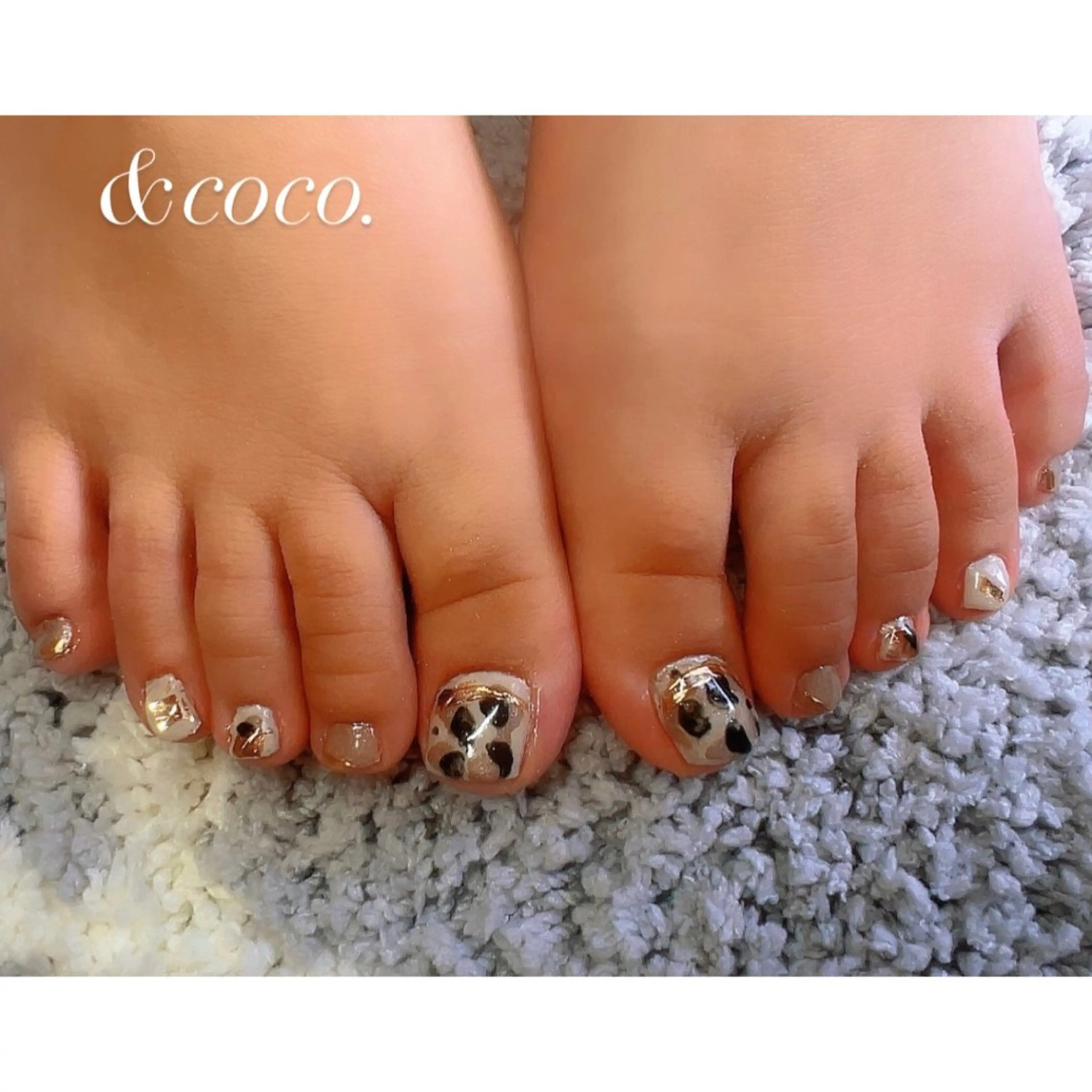 ネイル アニマル柄 フットネイル ＆coco.所属・＆ coco.のネイルデザイン