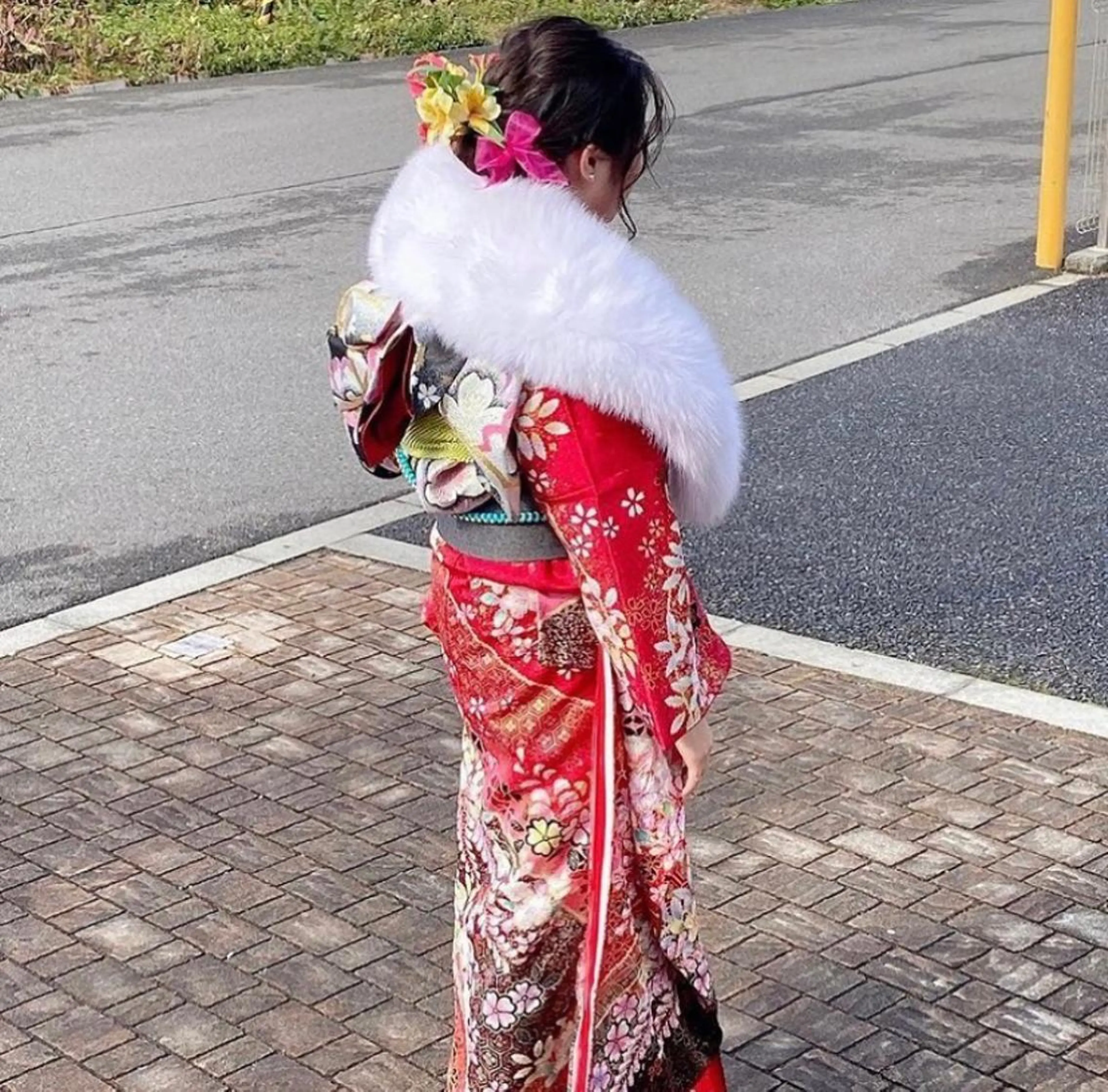 成人式　着付けの写真