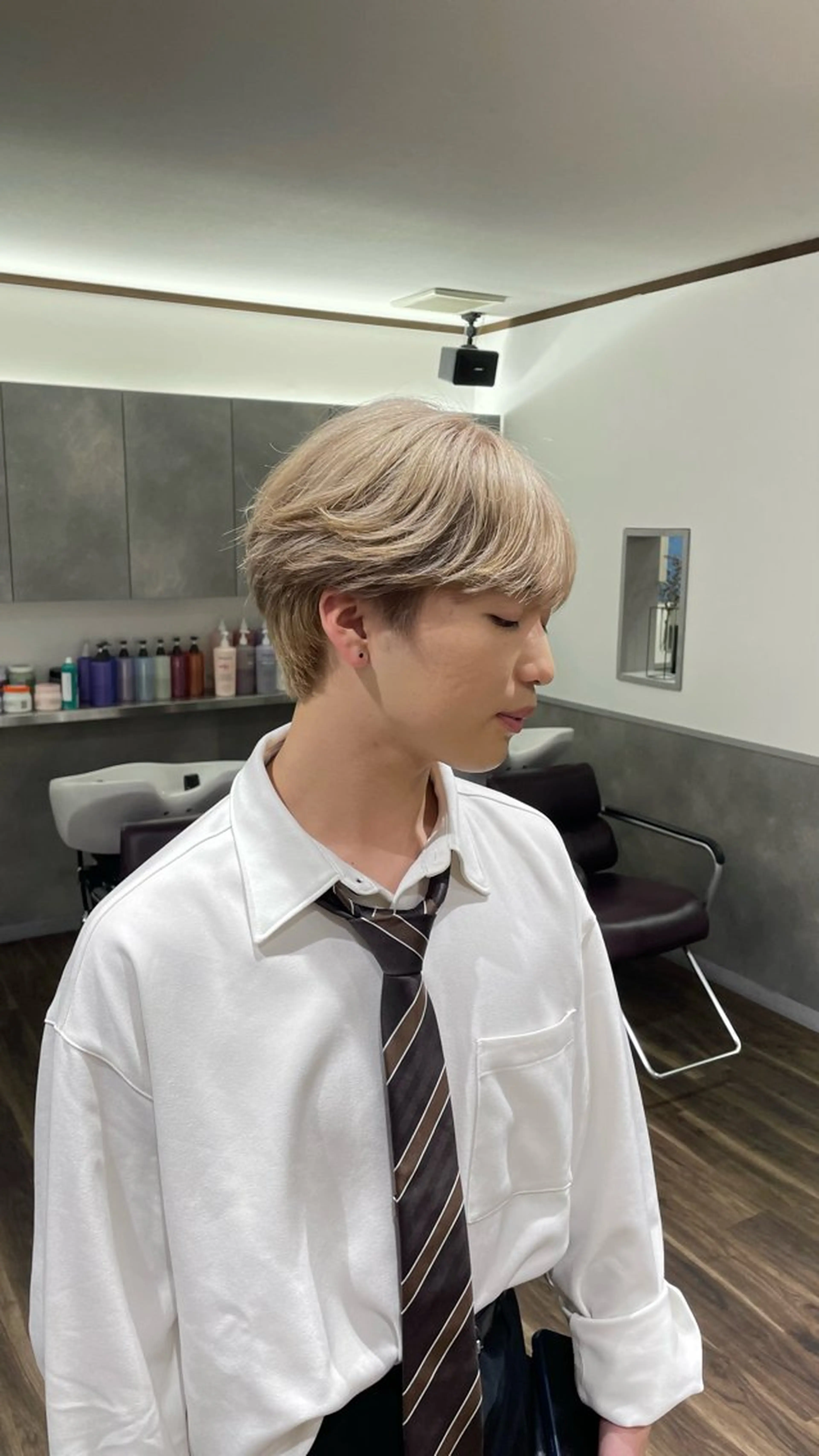 メンズ メンズブリーチ メンズパーマ ヘアカラー レイヤーカット🎀 ブリーチ/なるのヘアスタイル