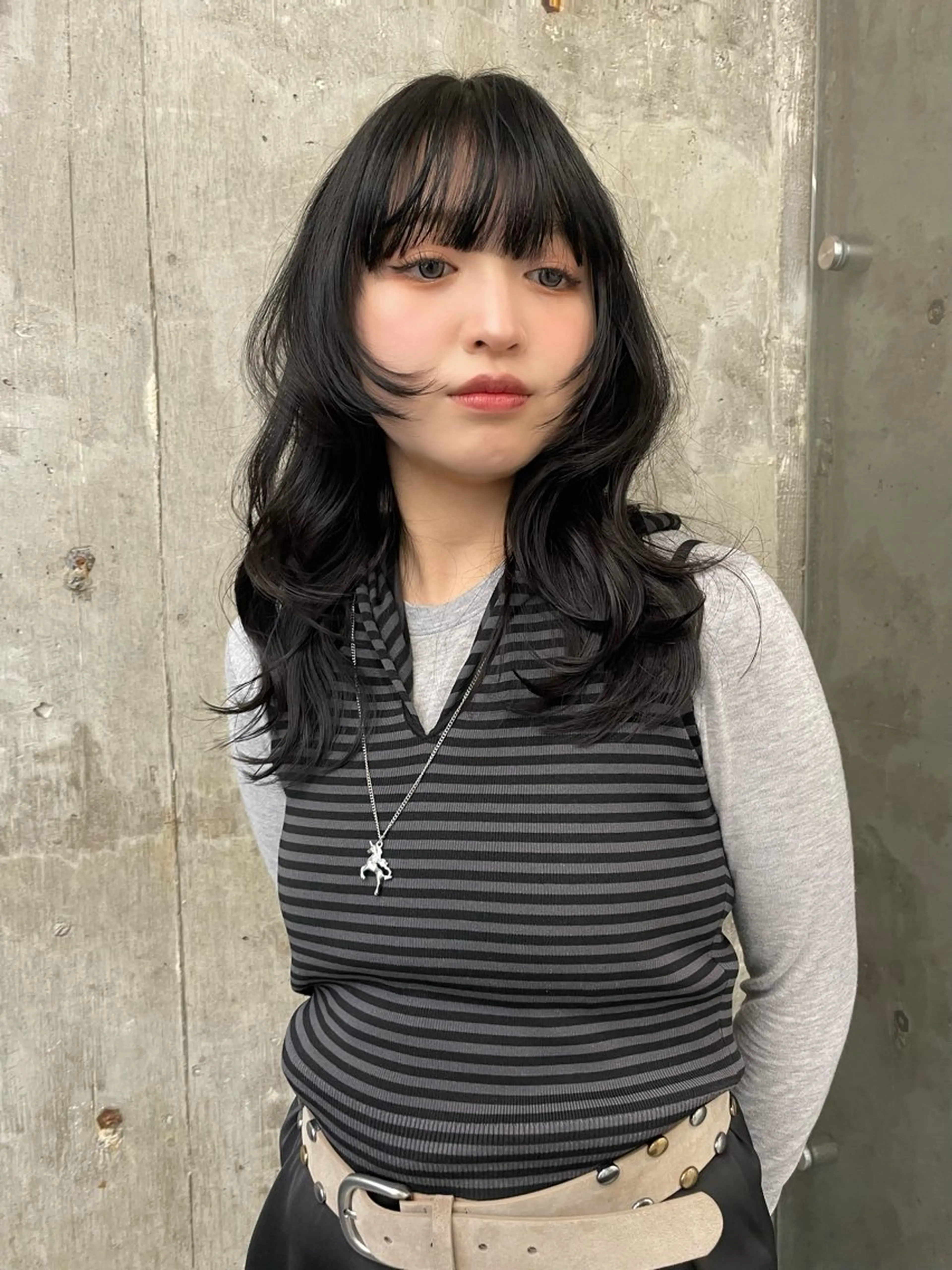 セミロング カラー RIN/ レイヤー/オリーブのヘアスタイル