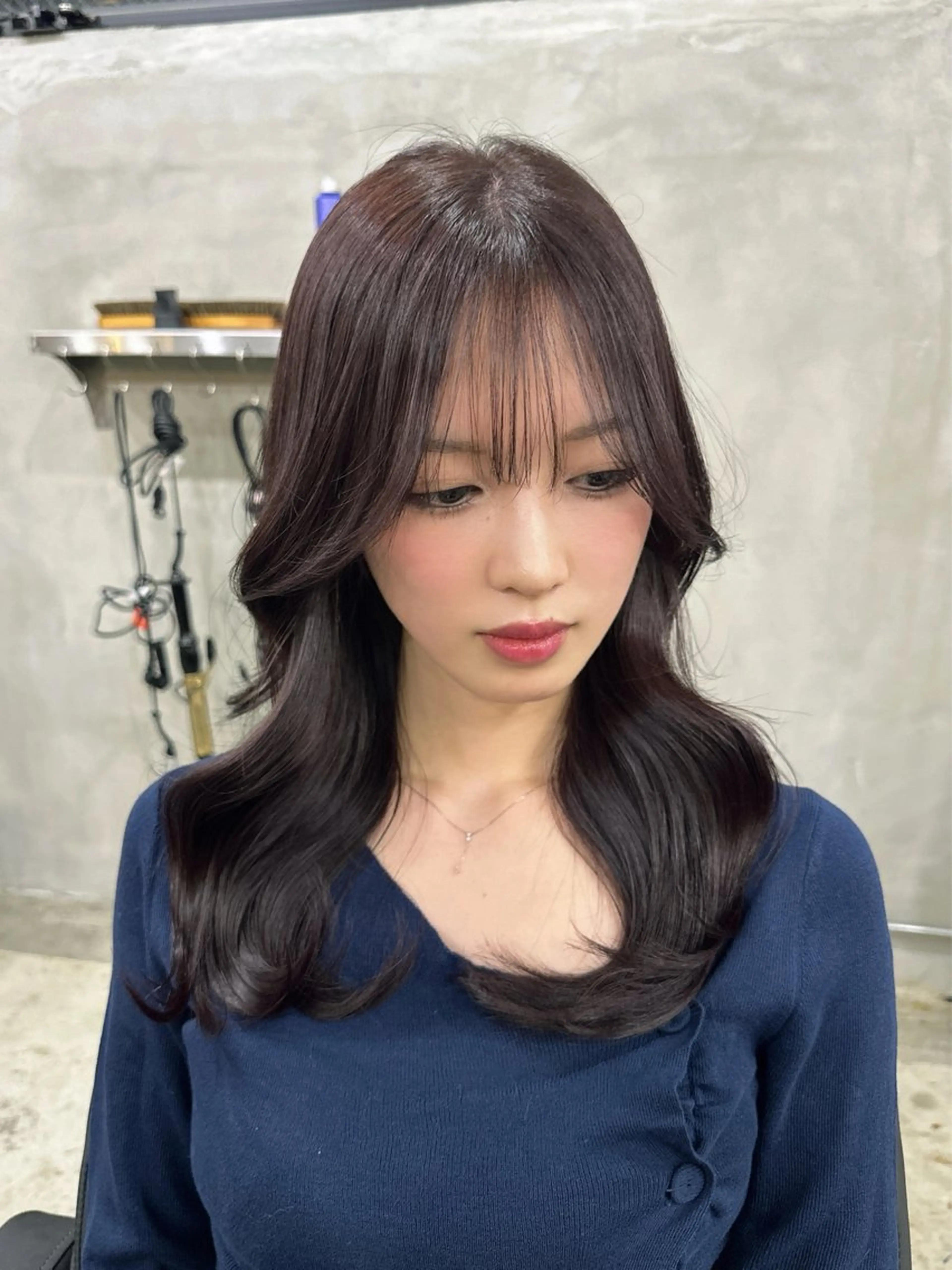 セミロング カラー カット ヘアカラー トリートメント 【SIUN】健太郎 髪質改善/透明感のヘアスタイル