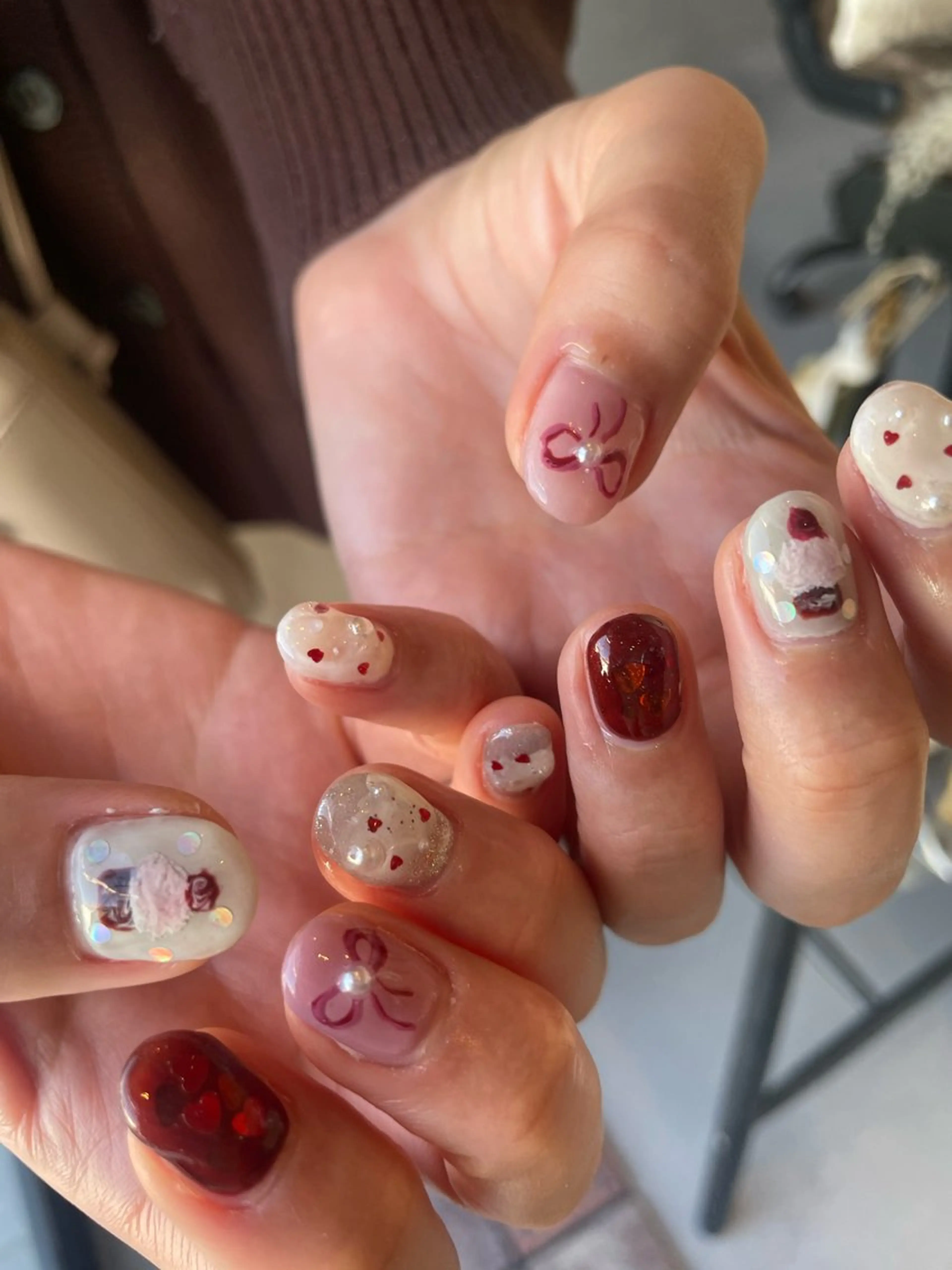 ネイル ハンドネイル 甲府市徳行 🧸prunelleのネイルデザイン