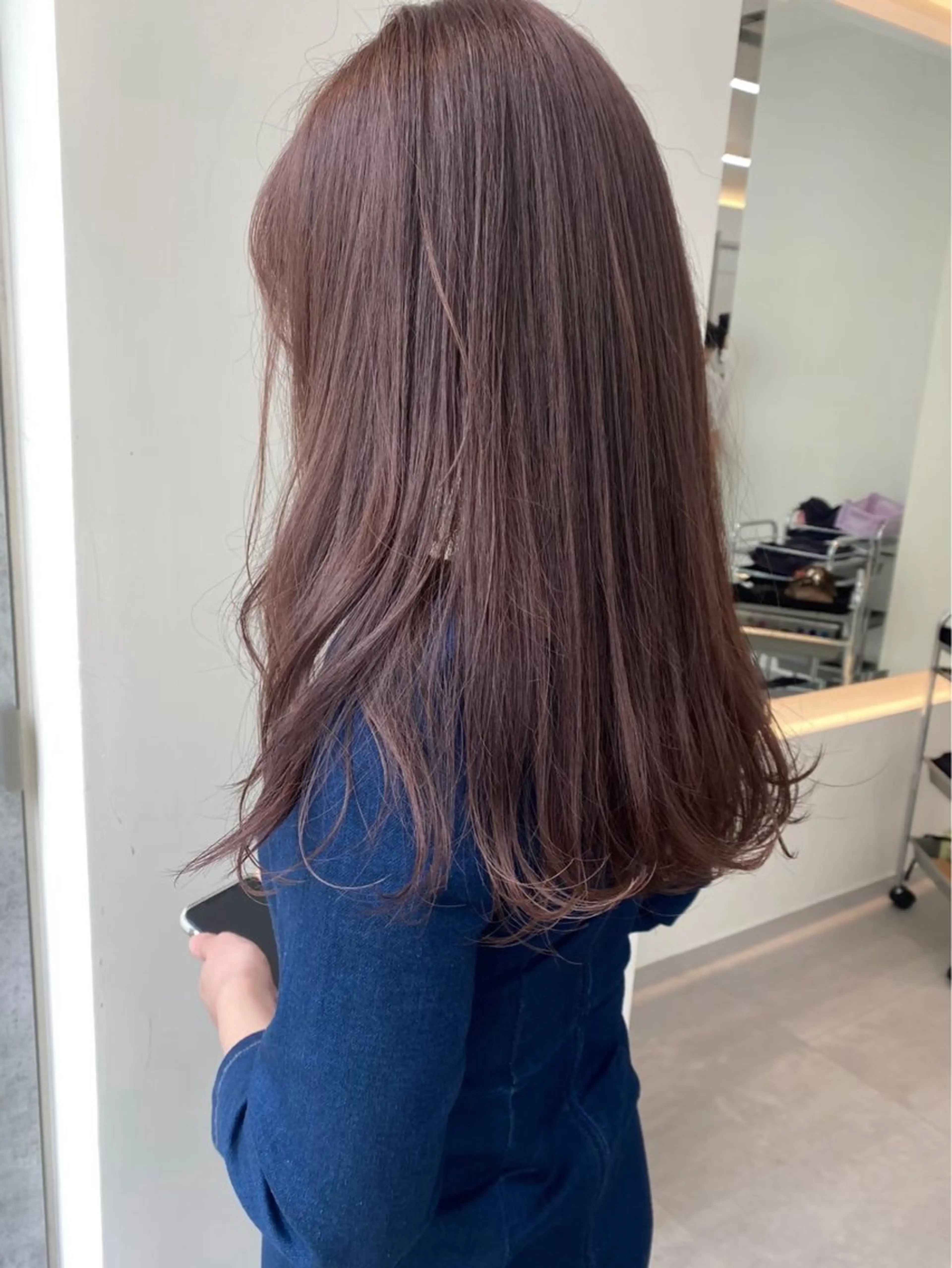 ロング カラー ブラウンカラー カシス カット ヘアカラー nok所属・レイヤー/ベージュ/ どますず🌺のヘアスタイル