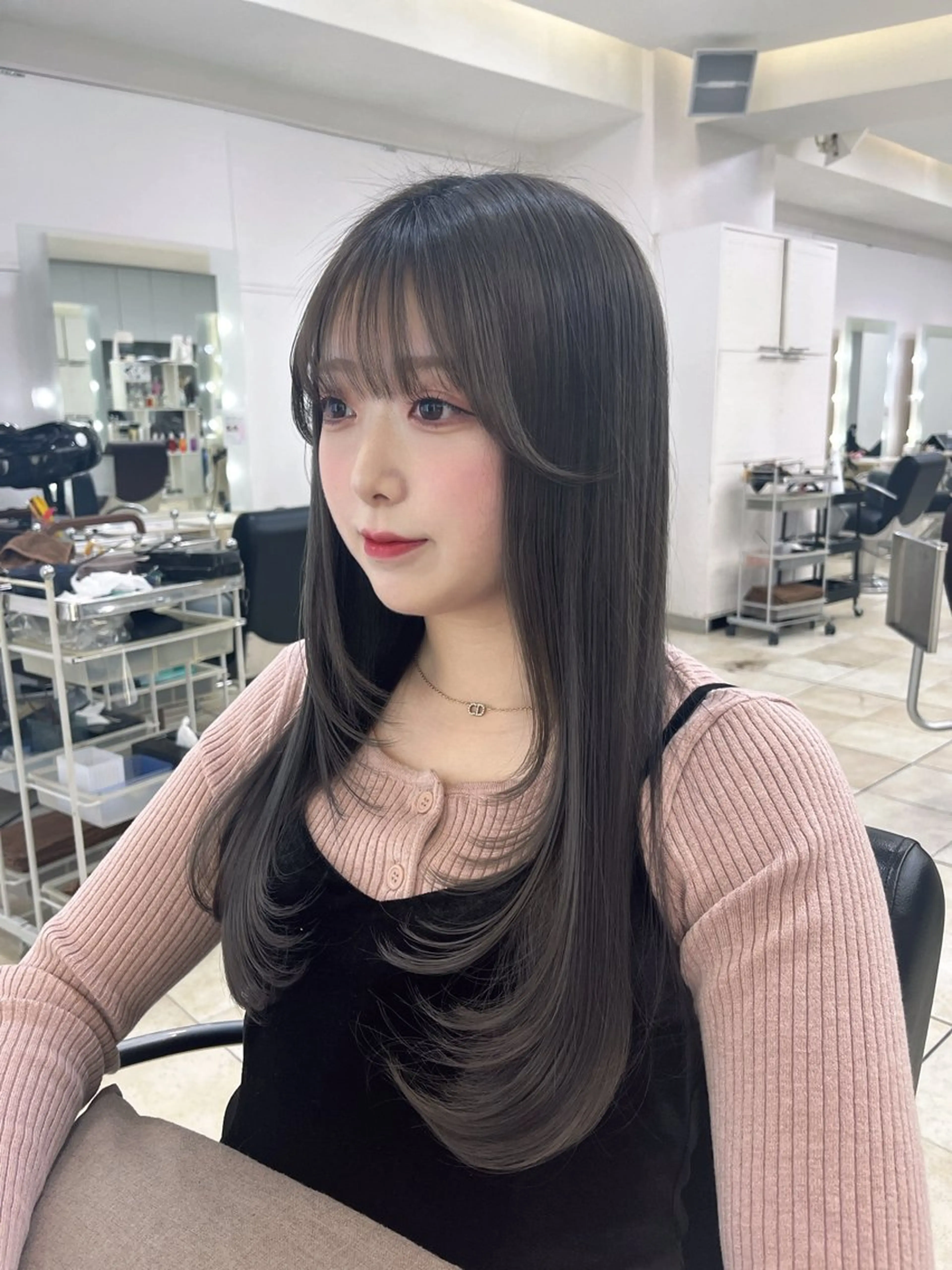 ロング 韓国レイヤー×モテ髪 /MITSUKI🤍のヘアスタイル