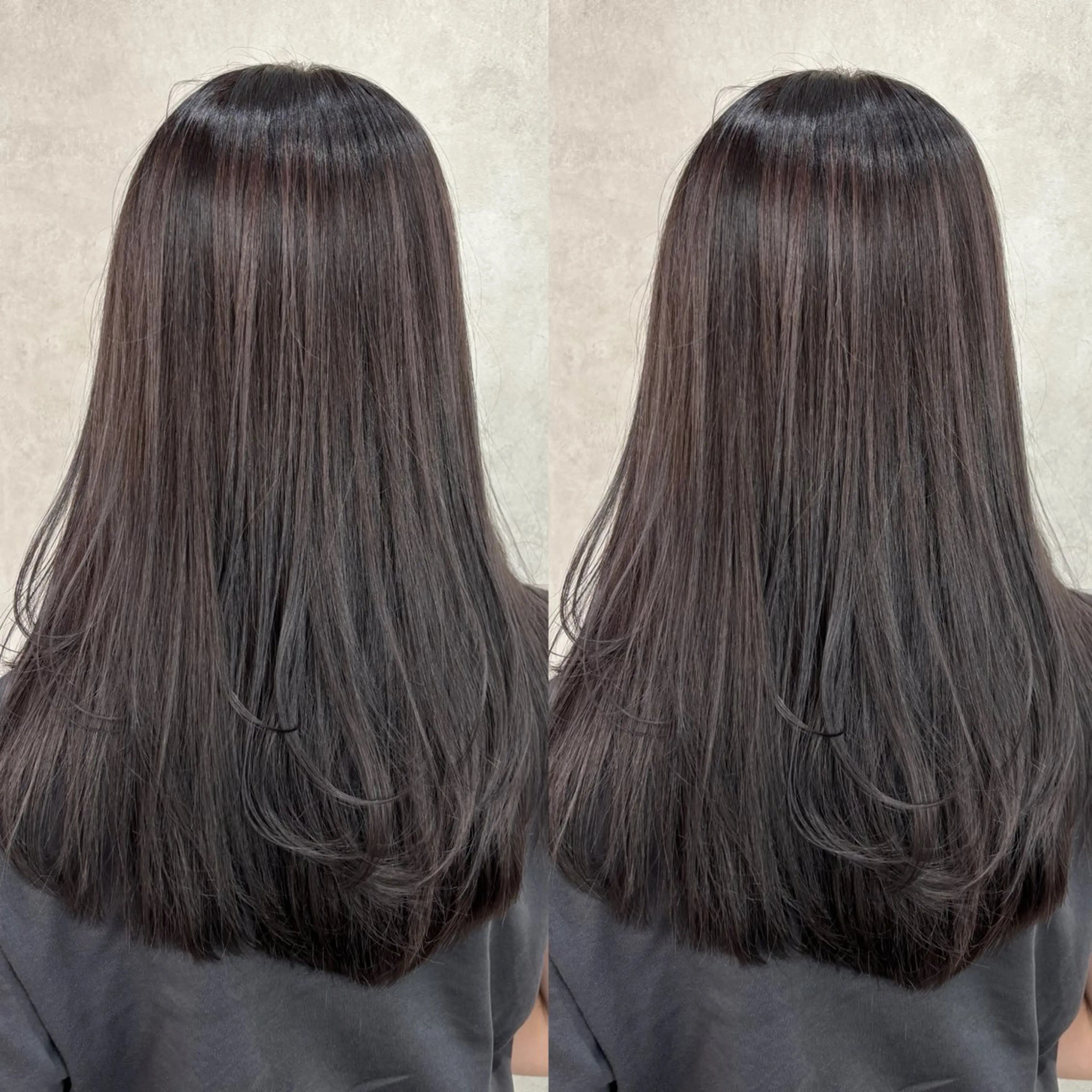 セミロング カラー グレージュ ラベンダーカラー ラベンダーグレージュ ラベンダーグレー ヘアカラー 💎色落ち綺麗に白肌 ラベンダー💎りんのヘアスタイル