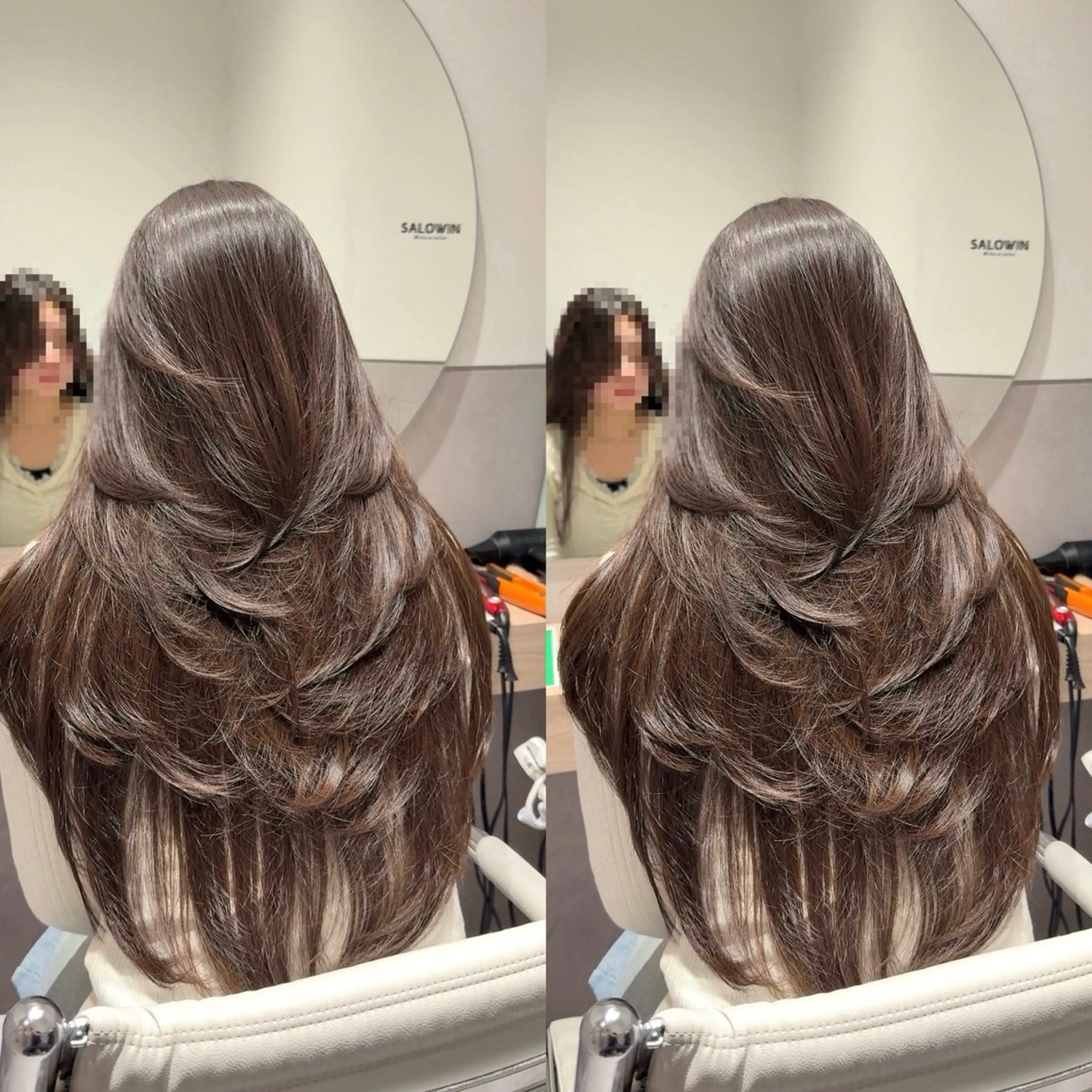 セミロング カット トリートメント SALOWIN 新宿三丁目EAST所属・韓国レイヤー🇰🇷 layercut✂️のヘアスタイル