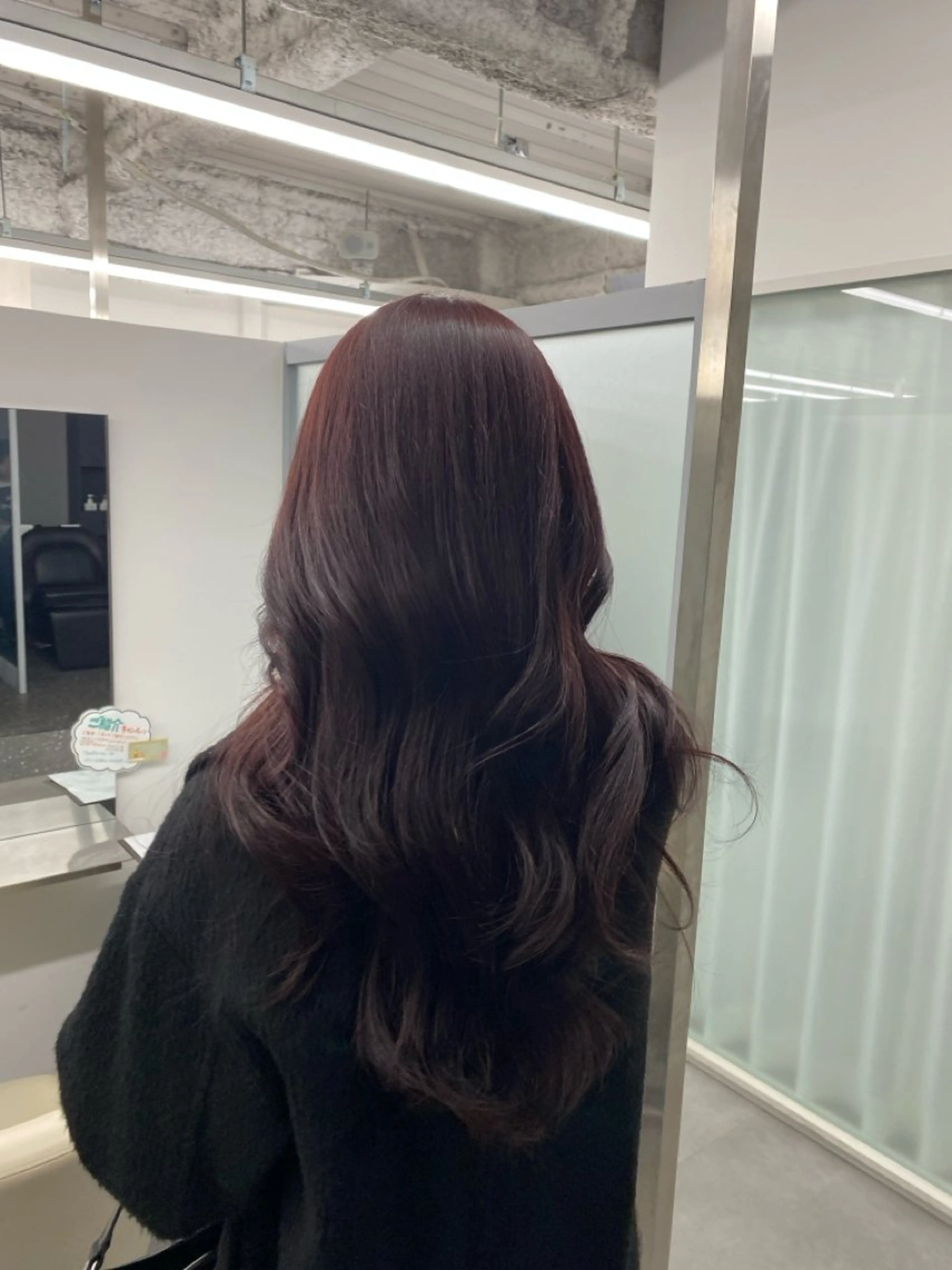 ロング カラー ブリーチ ダブルカラー ブリーチなしカラー レッドカラー くびれヘア カット ヘアカラー 江坂トレンド韓国風 髪質改善shinoのヘアスタイル