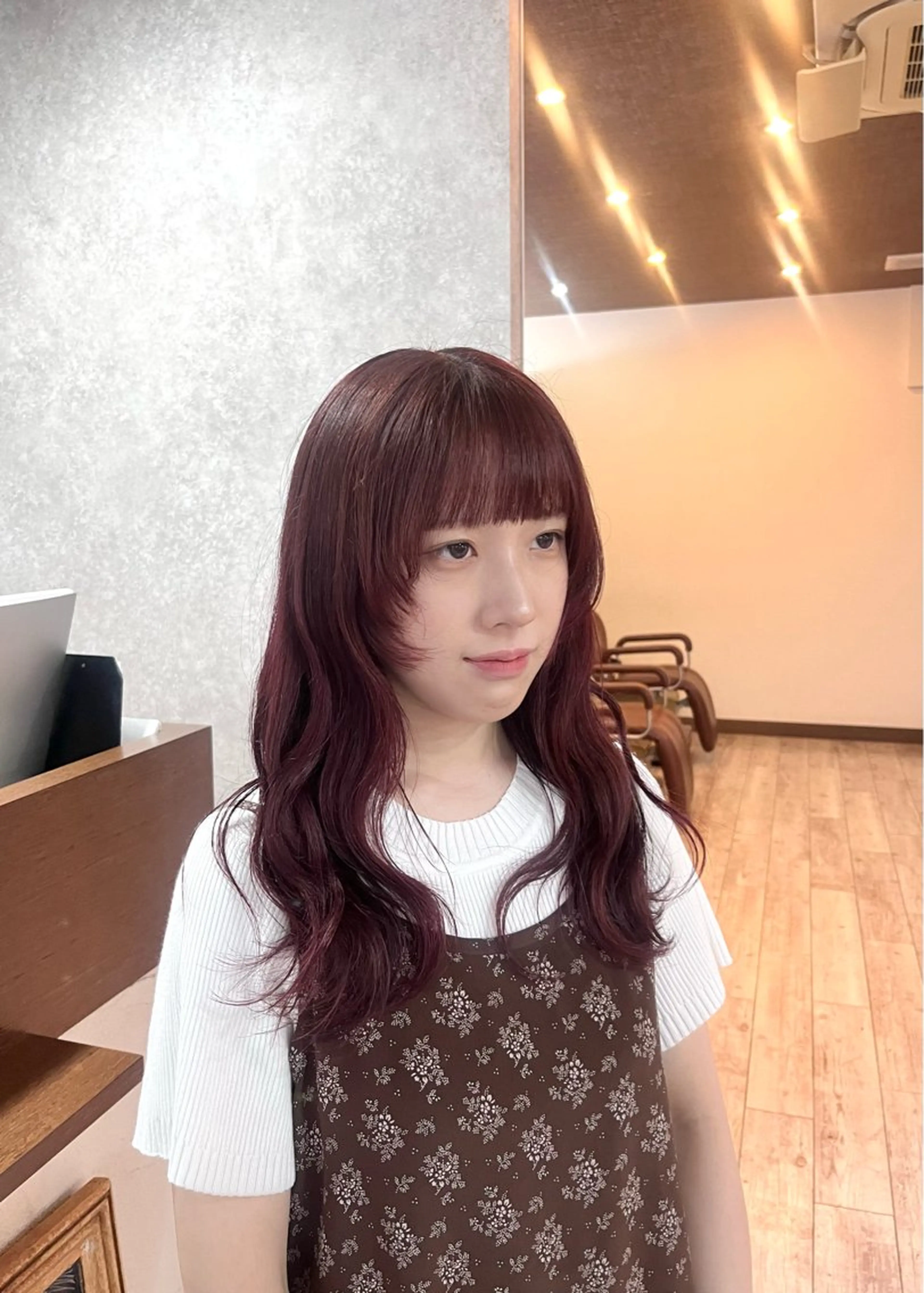 セミロング カラー ピンクカラー 村田梨乃/ minim hairのヘアスタイル