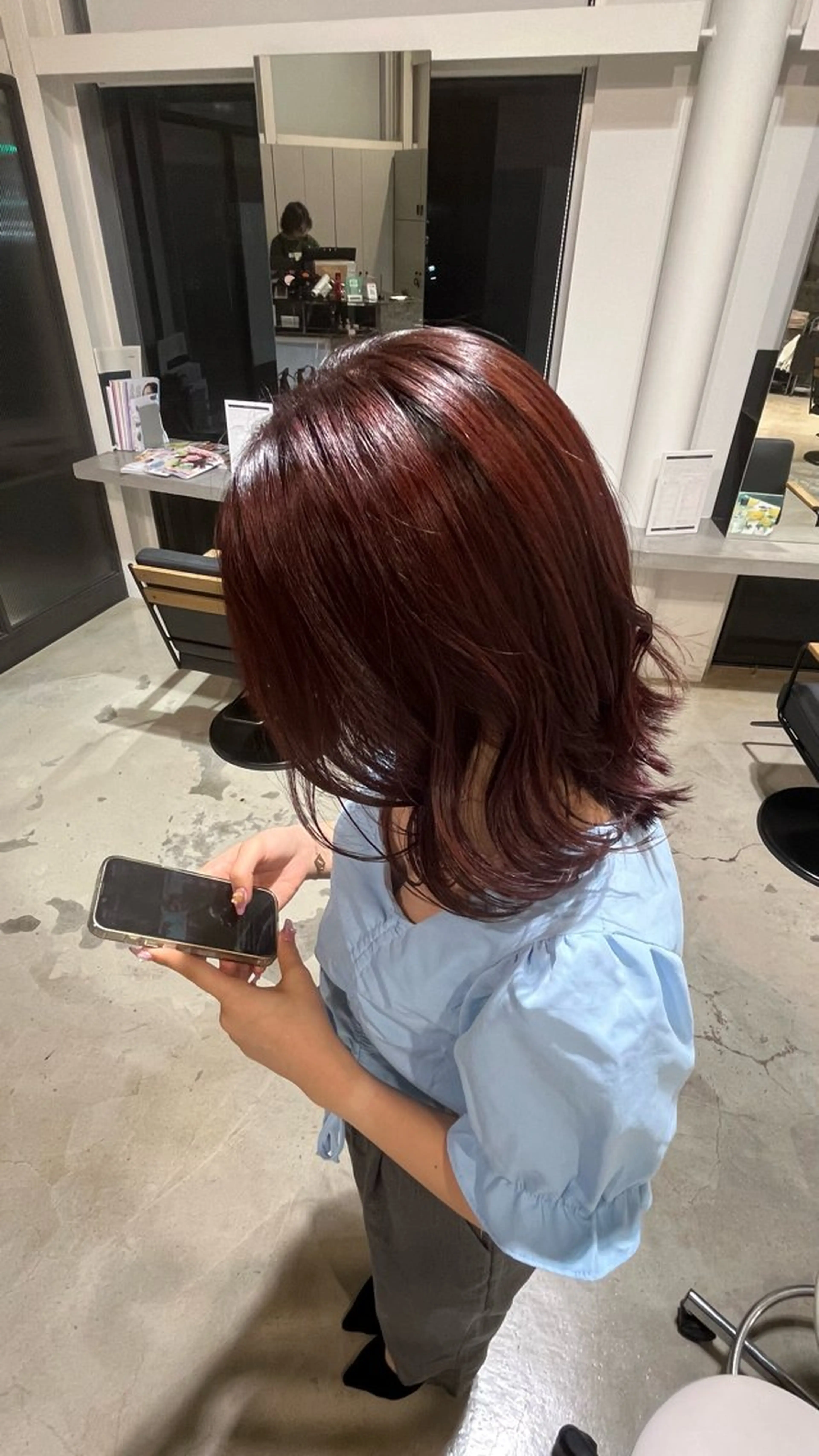 ミディアム カラー 似合わせパーマ🎀 モデル募集中のヘアスタイル