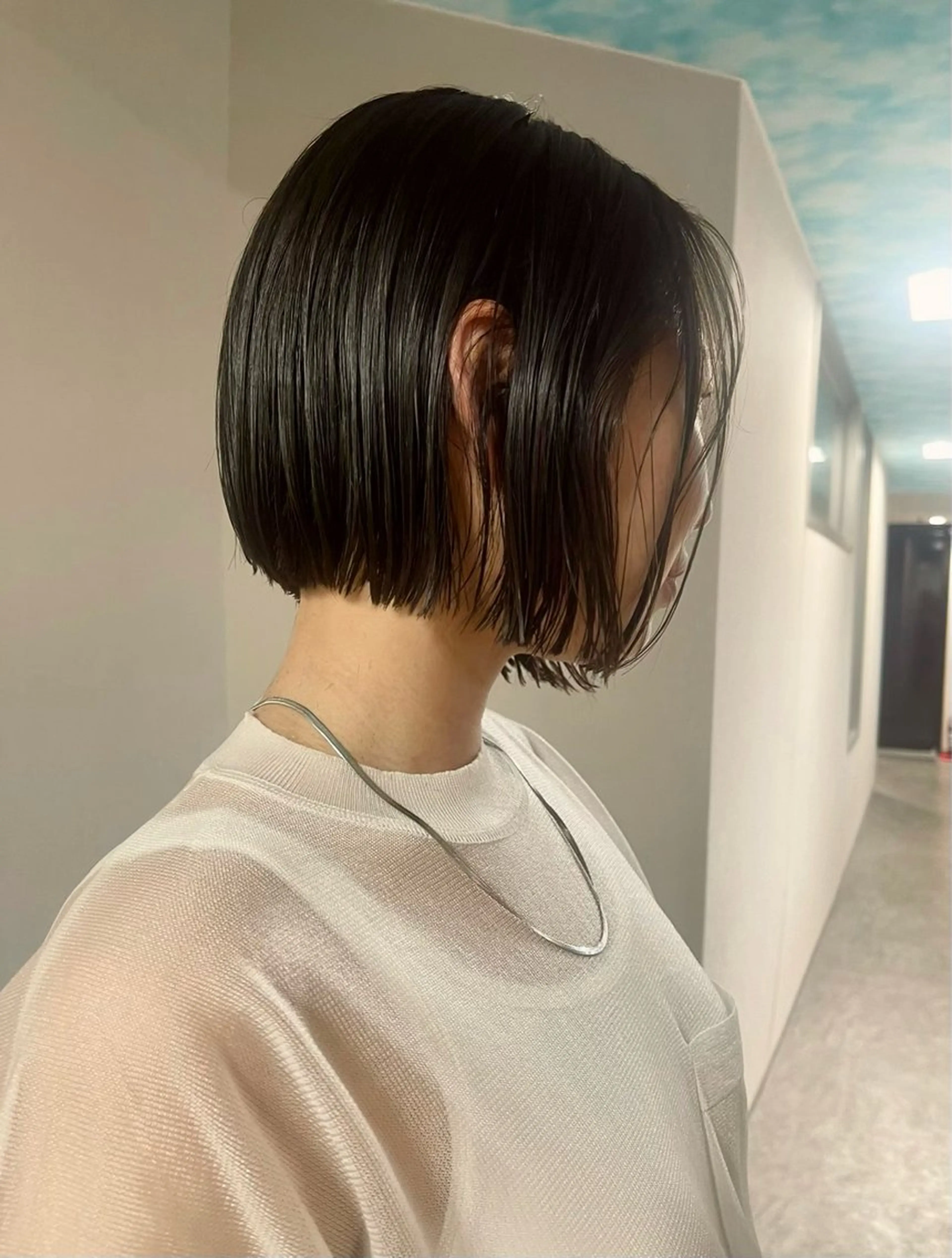 ショート ヘアアレンジ 前下がりボブ ショートボブ ボブ ショートヘア カット 松井那津子 /ハイライトブリーチのヘアスタイル