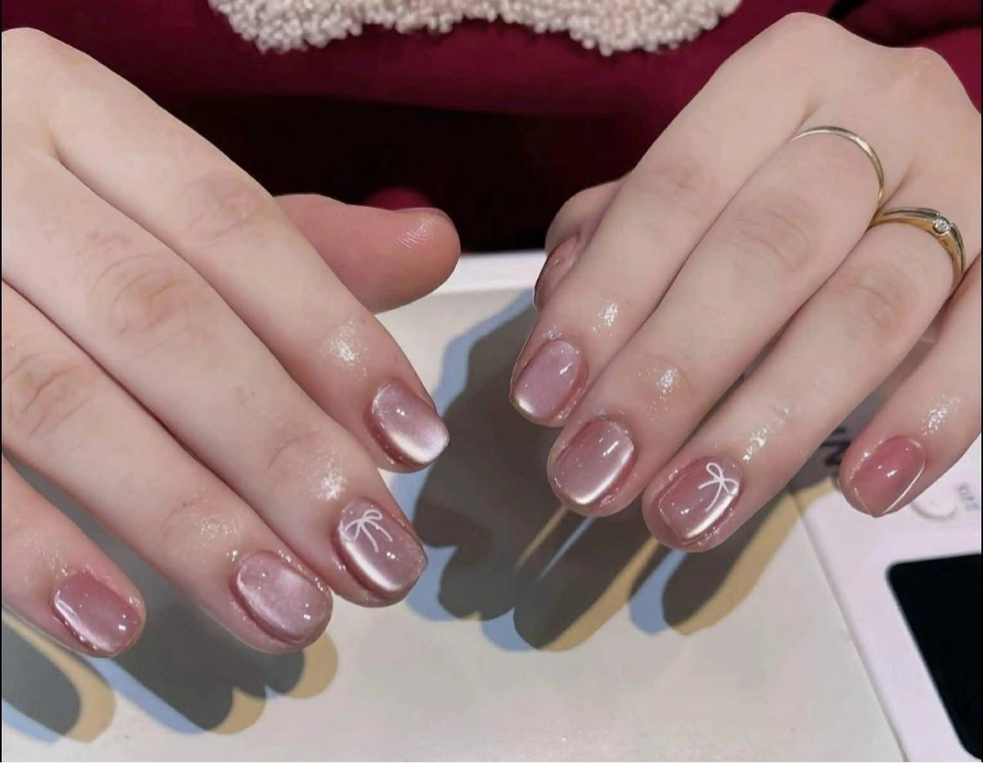 ネイル チークネイル フレンチネイル グラデーション 韓国ネイル マグネットネイル ハンドネイル JINIE689 ジンのネイルデザイン