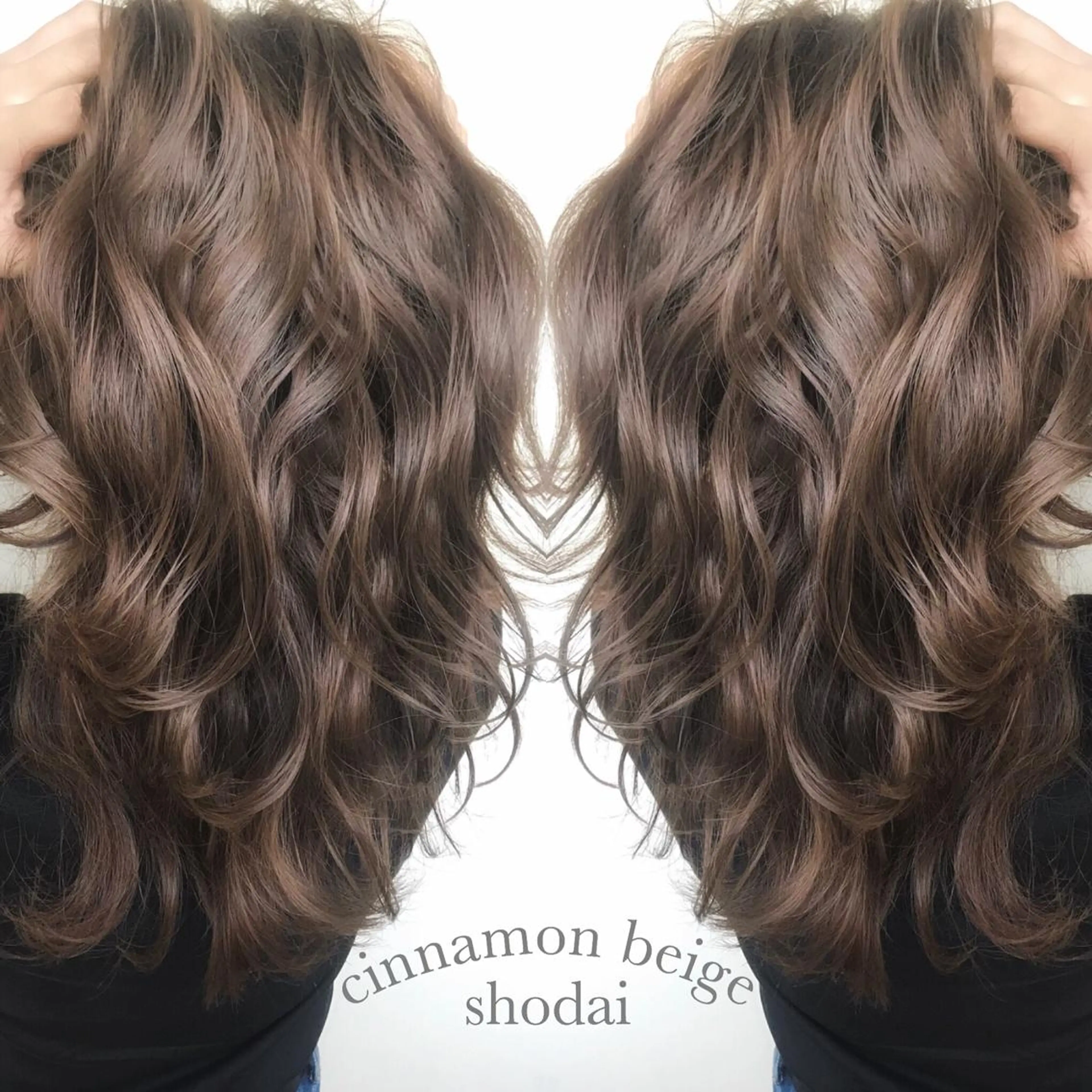ロング カラー ヘアカラー ハイライト、レイヤー カット/西梅田/中西のヘアスタイル