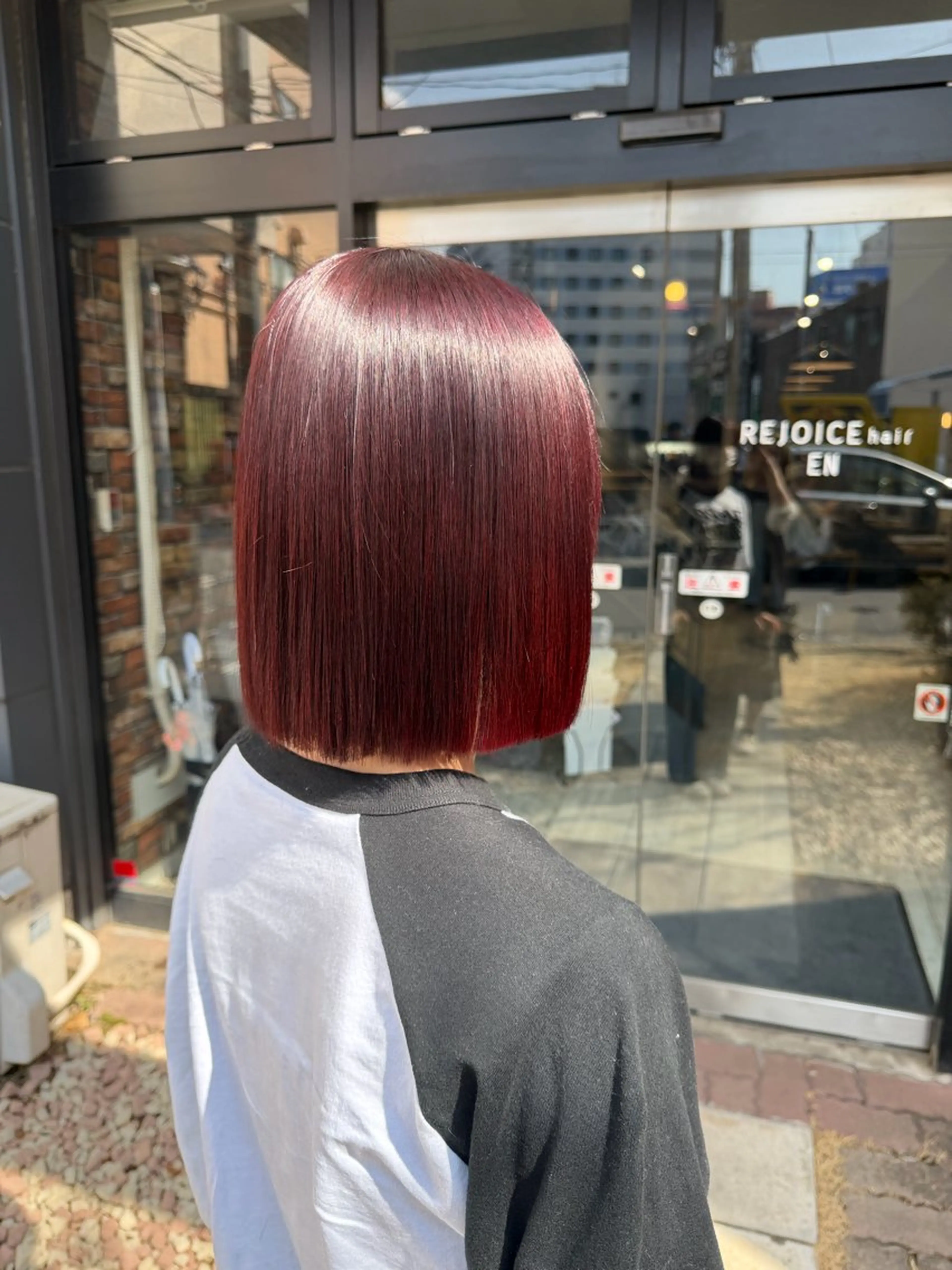 ショート 縮毛矯正 トリートメント ヘアカラー トリートメント ayumi / 郡山/暖色カラーのヘアスタイル