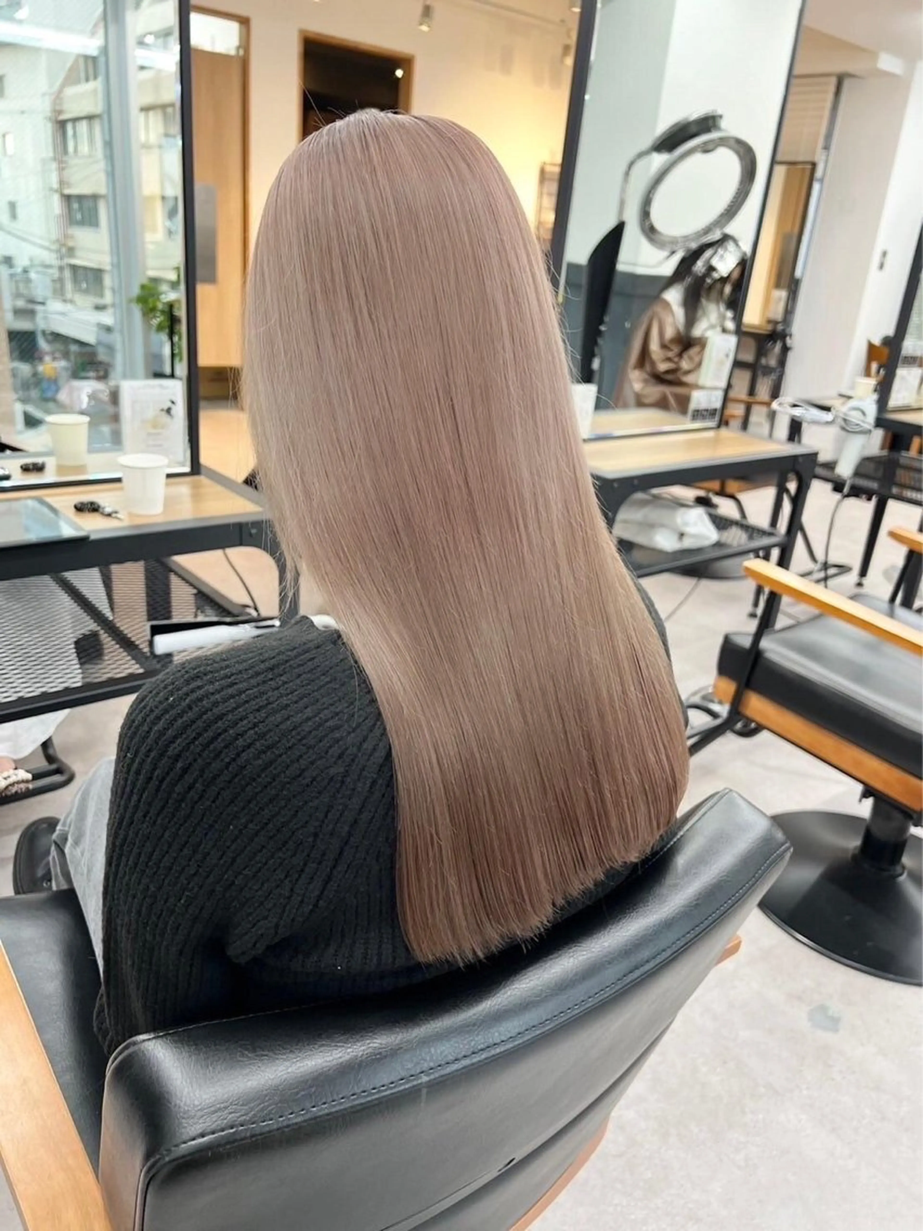 ブリーチなしで作るうる艶ミルクティーベージュ🧸🍐+クイックトリートメント付き🌙の写真