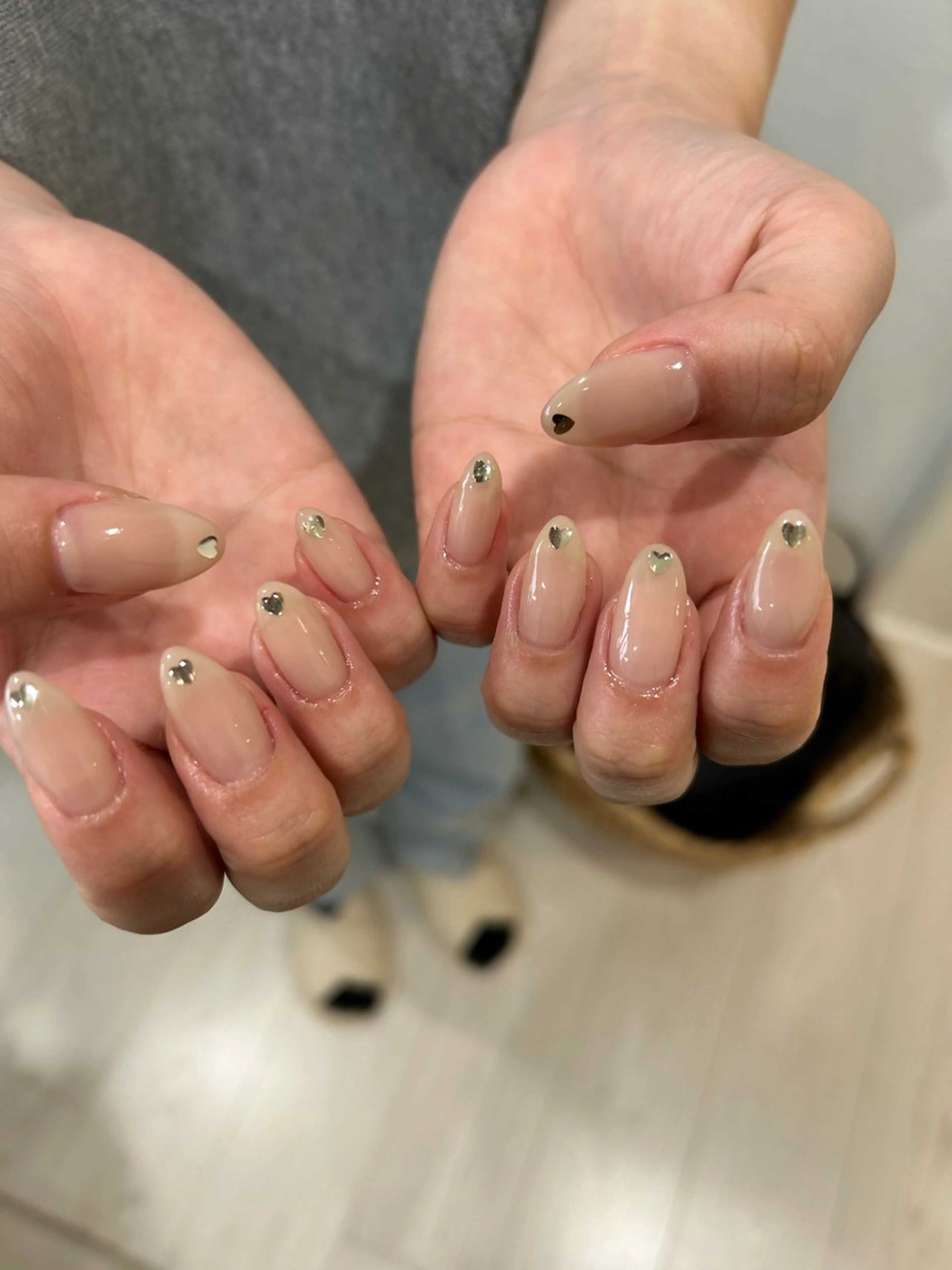 ネイル ワンカラーネイル mellow :所属・mellow:ｸﾙﾐ ﹡˖˟༝🎀˖˟ ༝のネイルデザイン