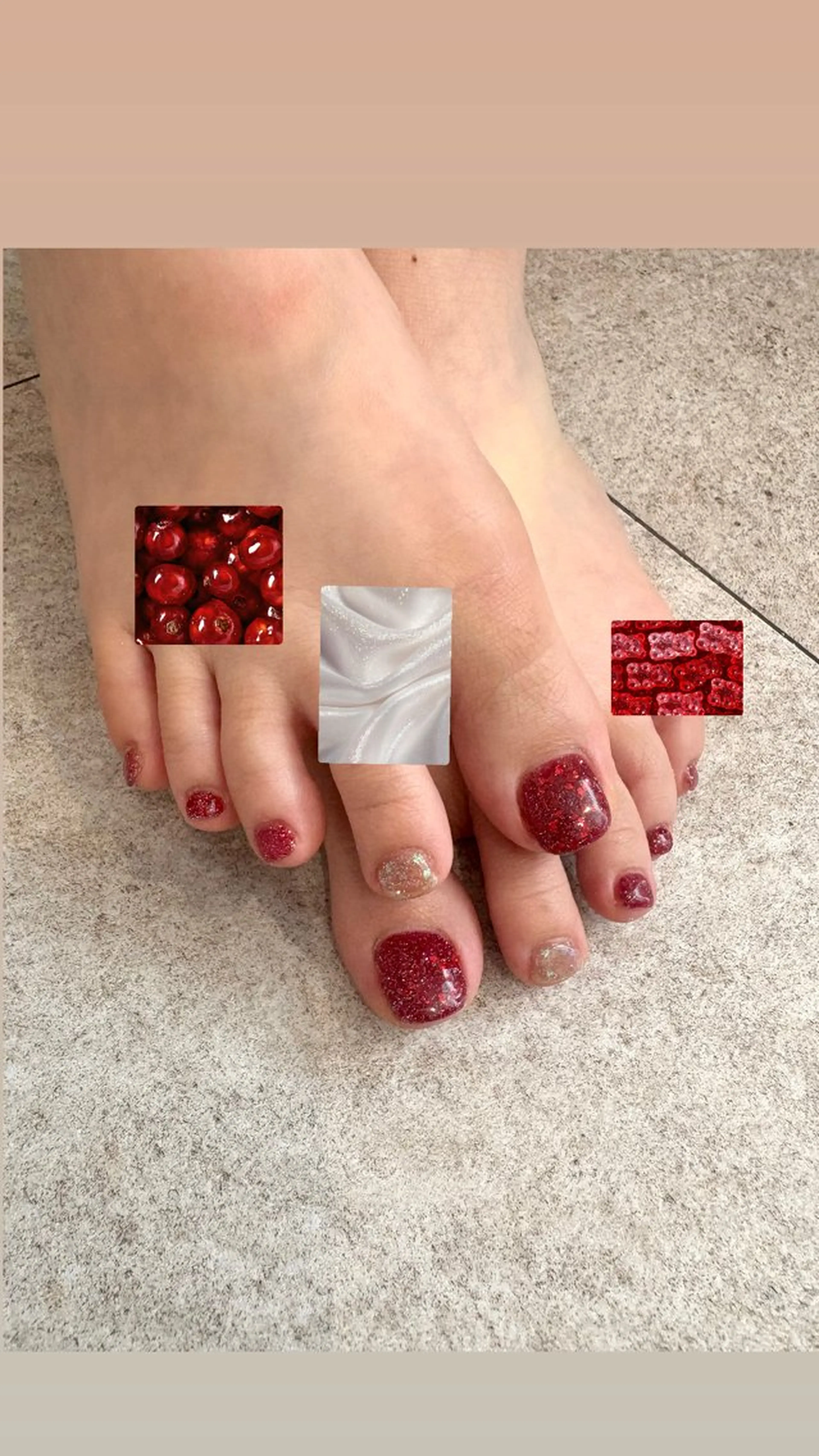 ネイル フラッシュネイル フットネイル ハート ホログラムネイル キラキラネイル フットネイル enurk店 🍋 丸谷みく♥のその他イメージ