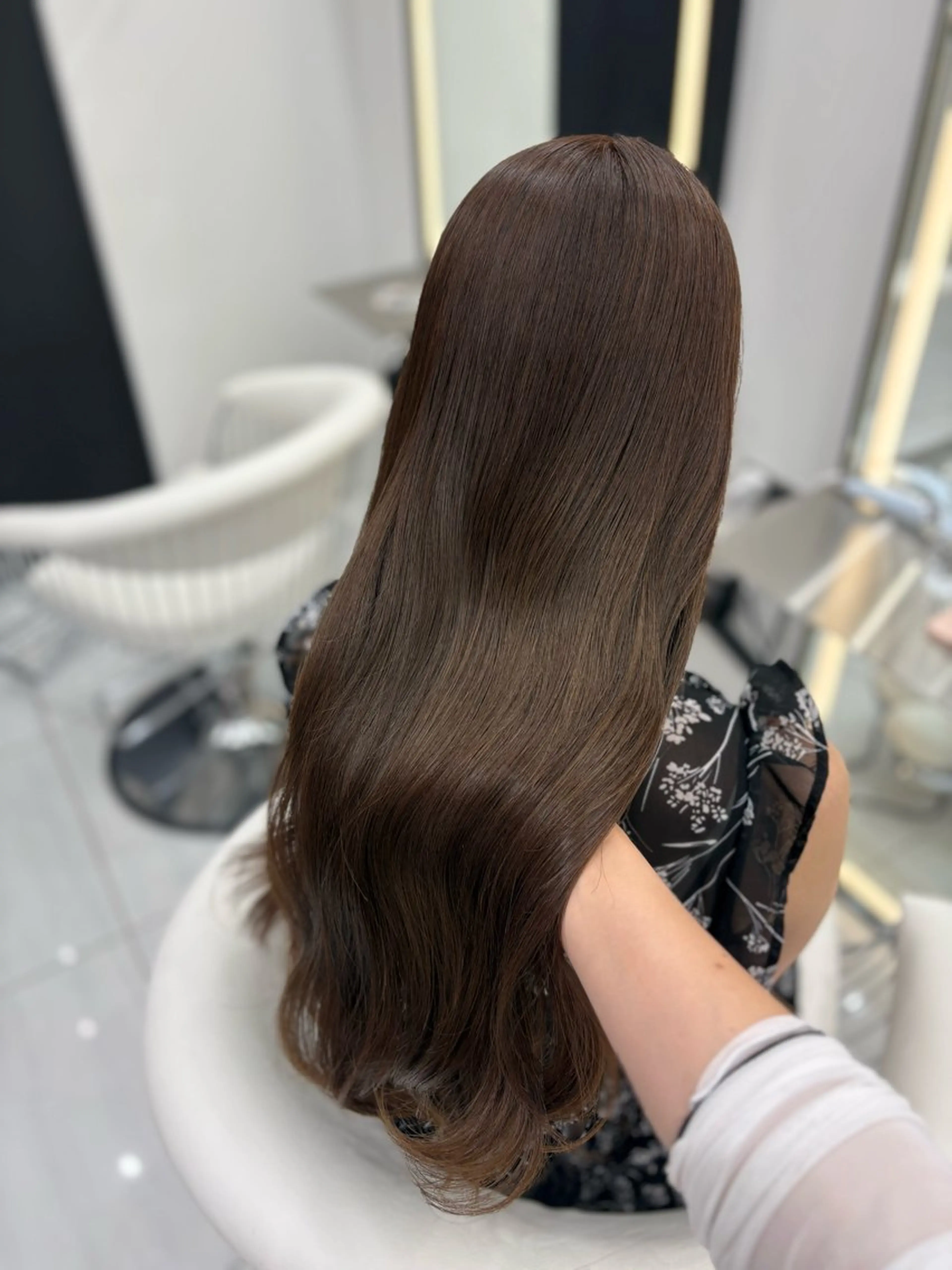 ロング カラー カット ヘアカラー トリートメント ヘッドスパ 新宿/韓国ヘア 中明度カラー/かやのヘアスタイル