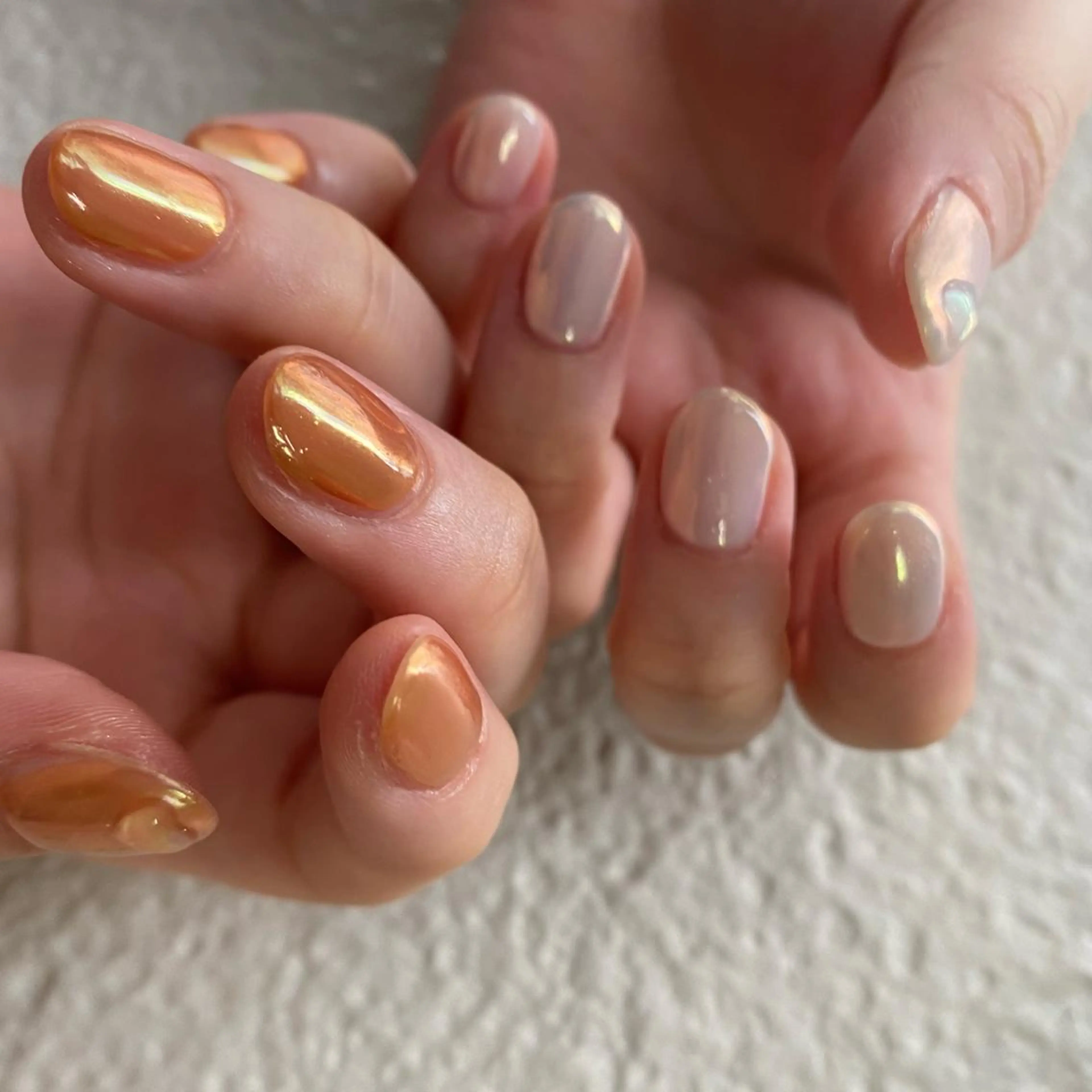 ネイル ミラーネイル ワンカラーネイル Yarm As Etel　。のネイルデザイン