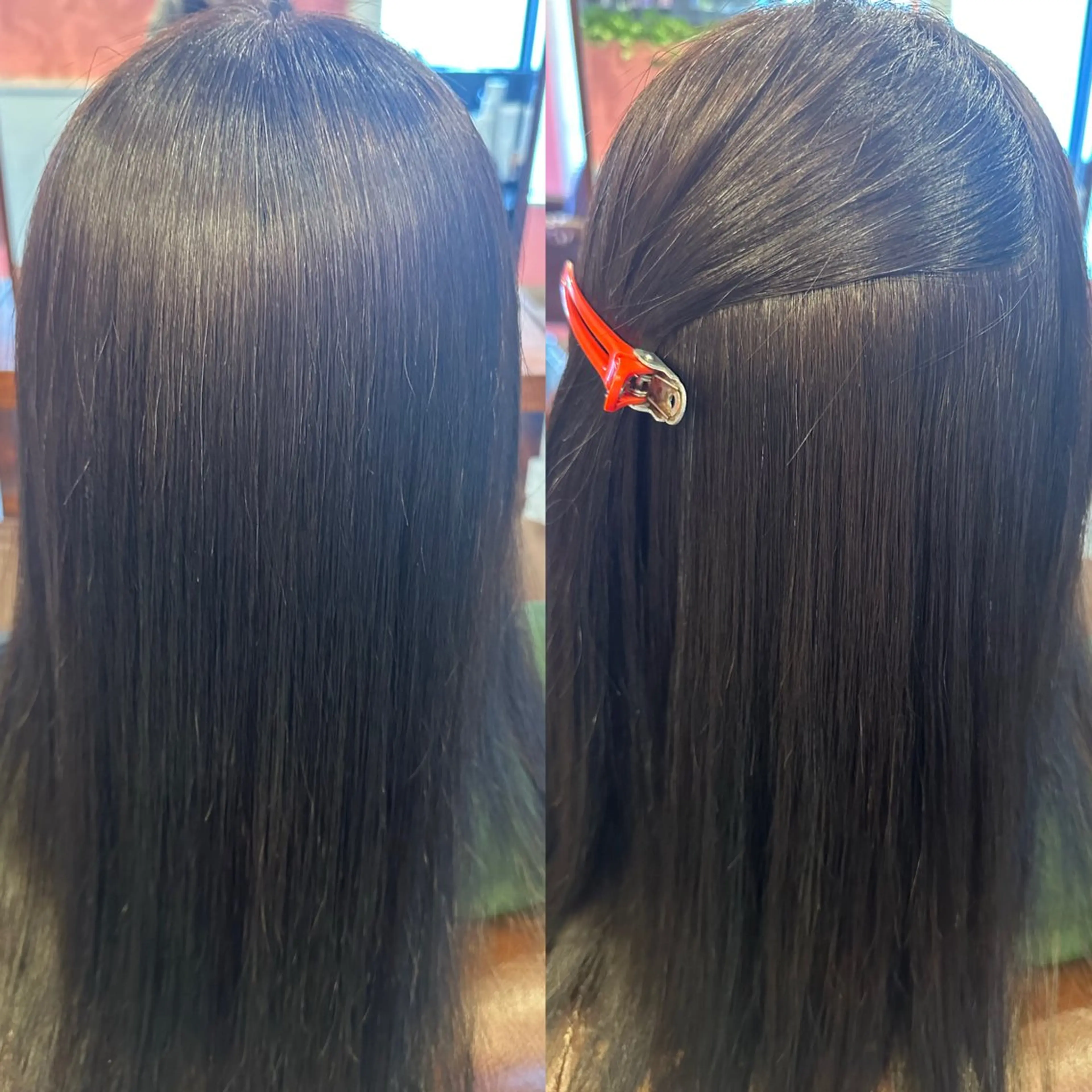 セミロング 縮毛矯正 安達 望のヘアスタイル