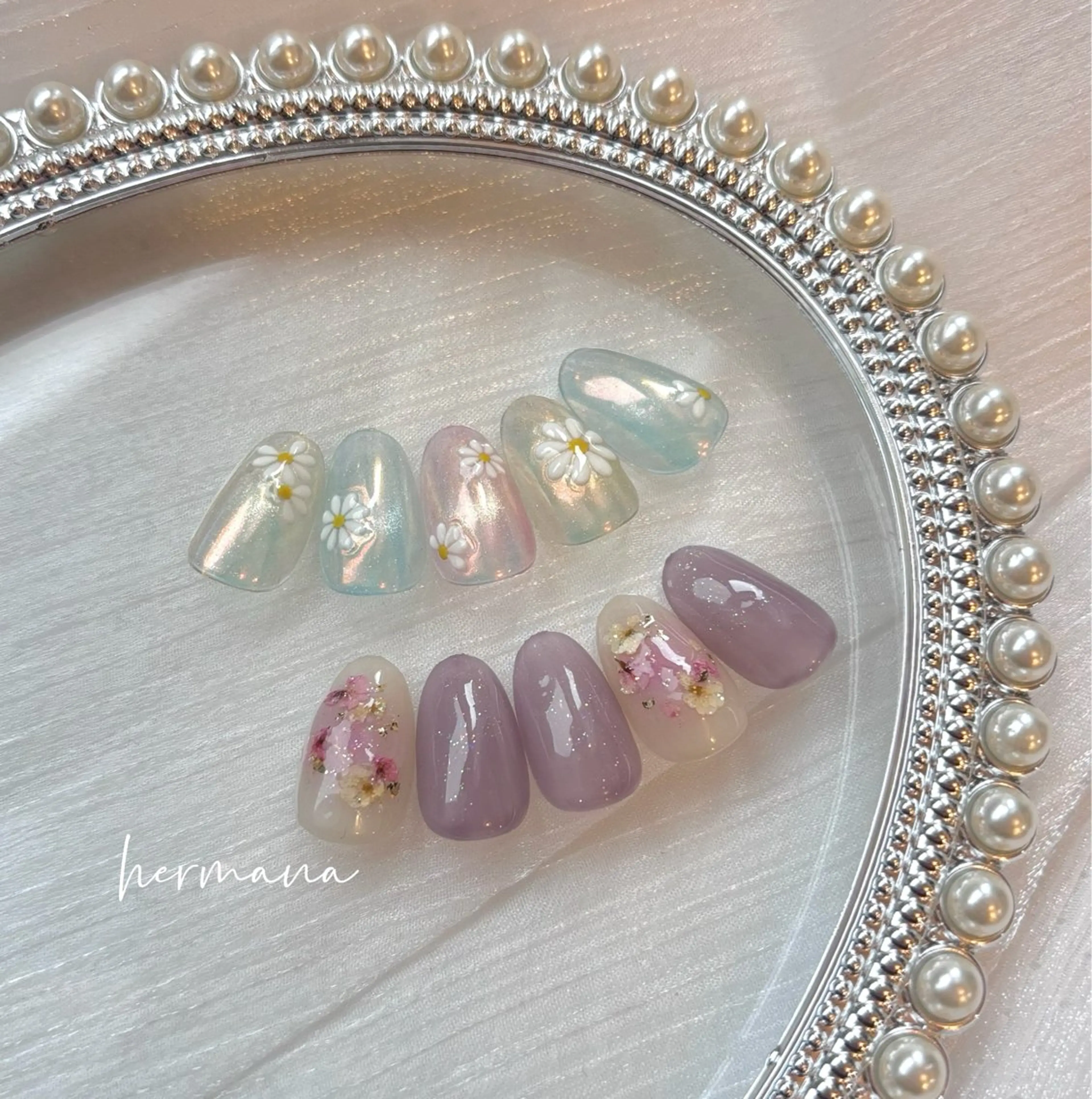 ネイル 桜ネイル 春ネイル ハンドネイル 伊藤 菜緒のネイルデザイン