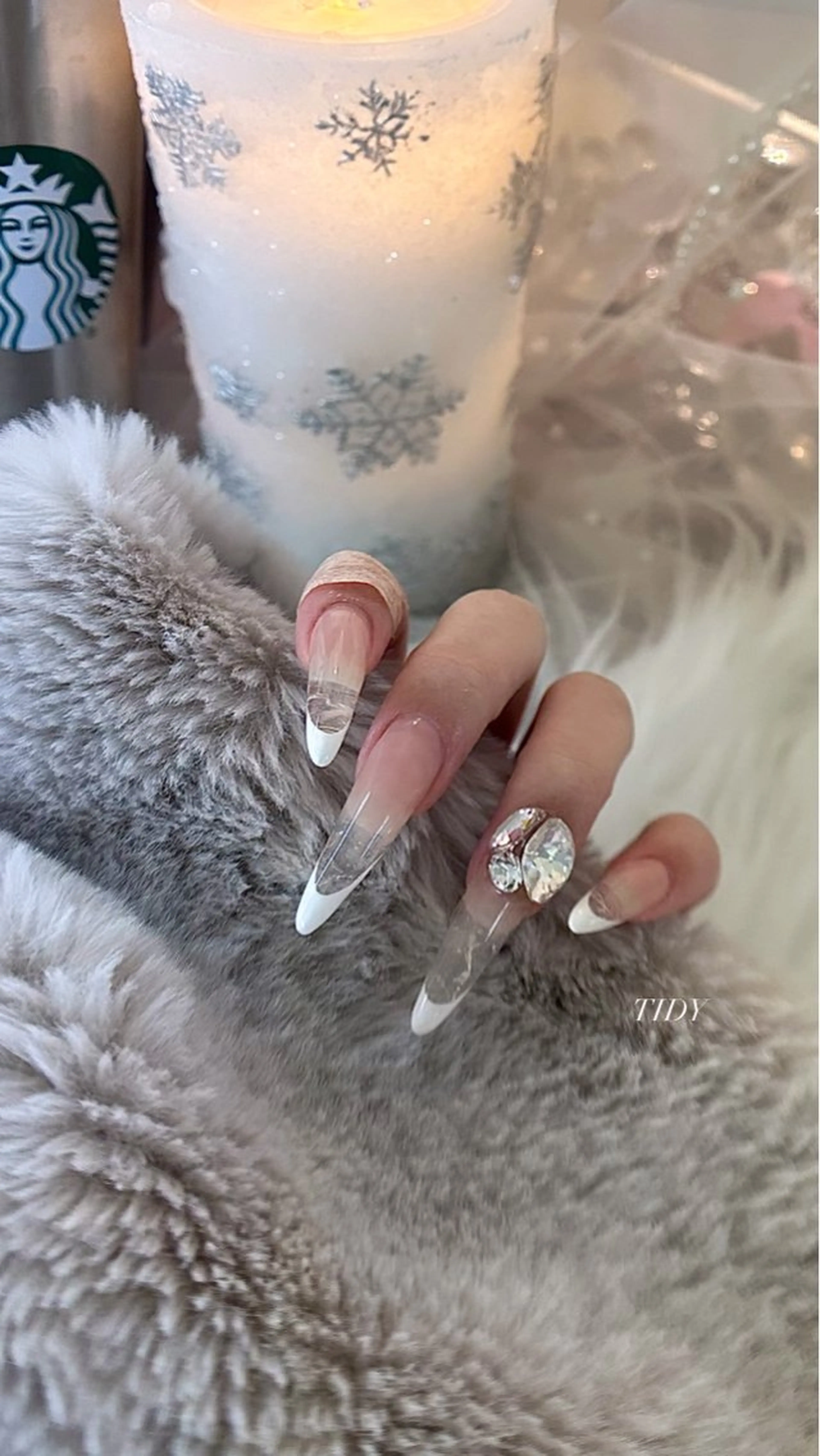 ネイル 長さ出し フットネイル ジェルネイル キラキラネイル 韓国ネイル ハンドネイル TIDY M&Mのネイルデザイン