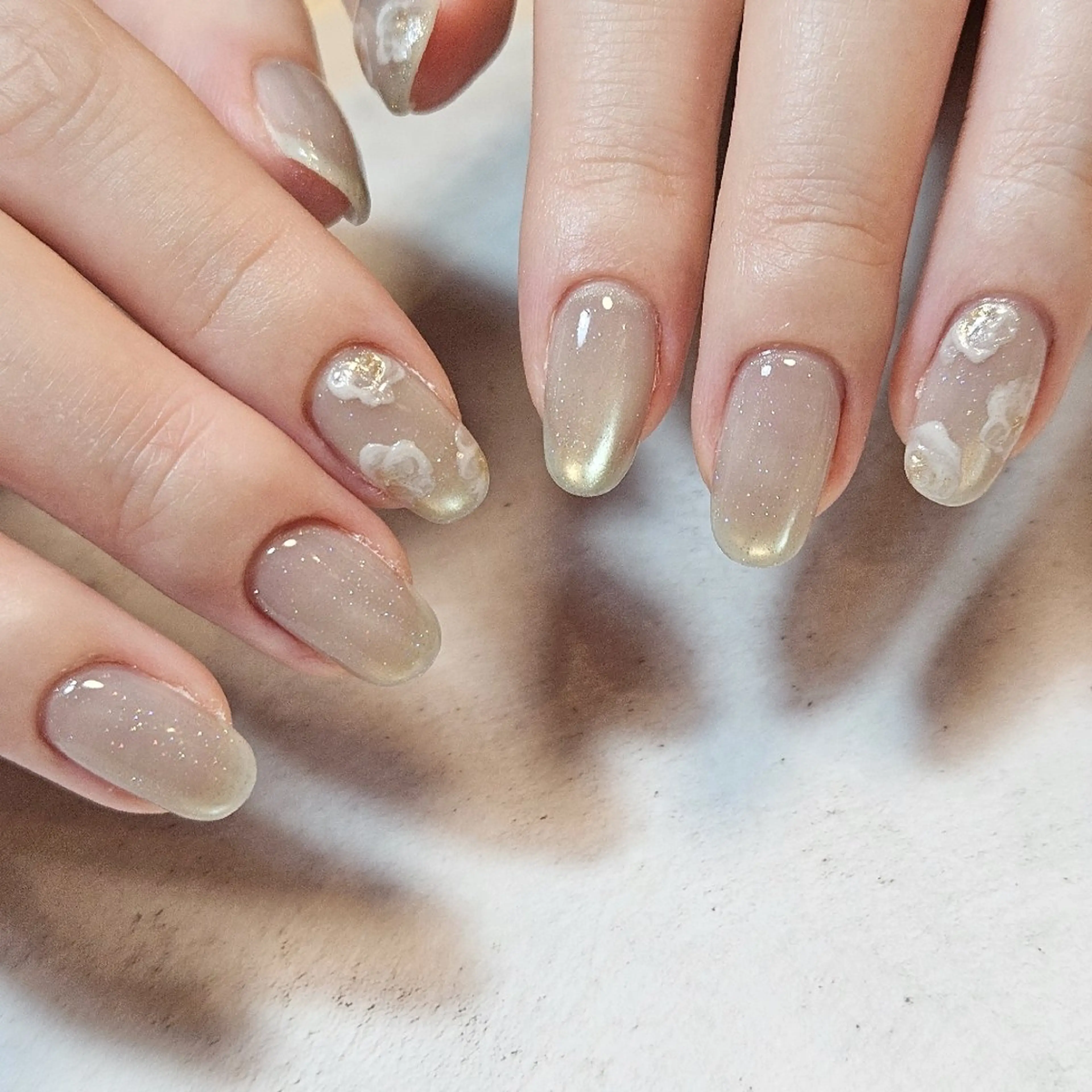 ネイル ニュアンスネイル 春ネイル ハンドネイル Nailsalon manoのネイルデザイン