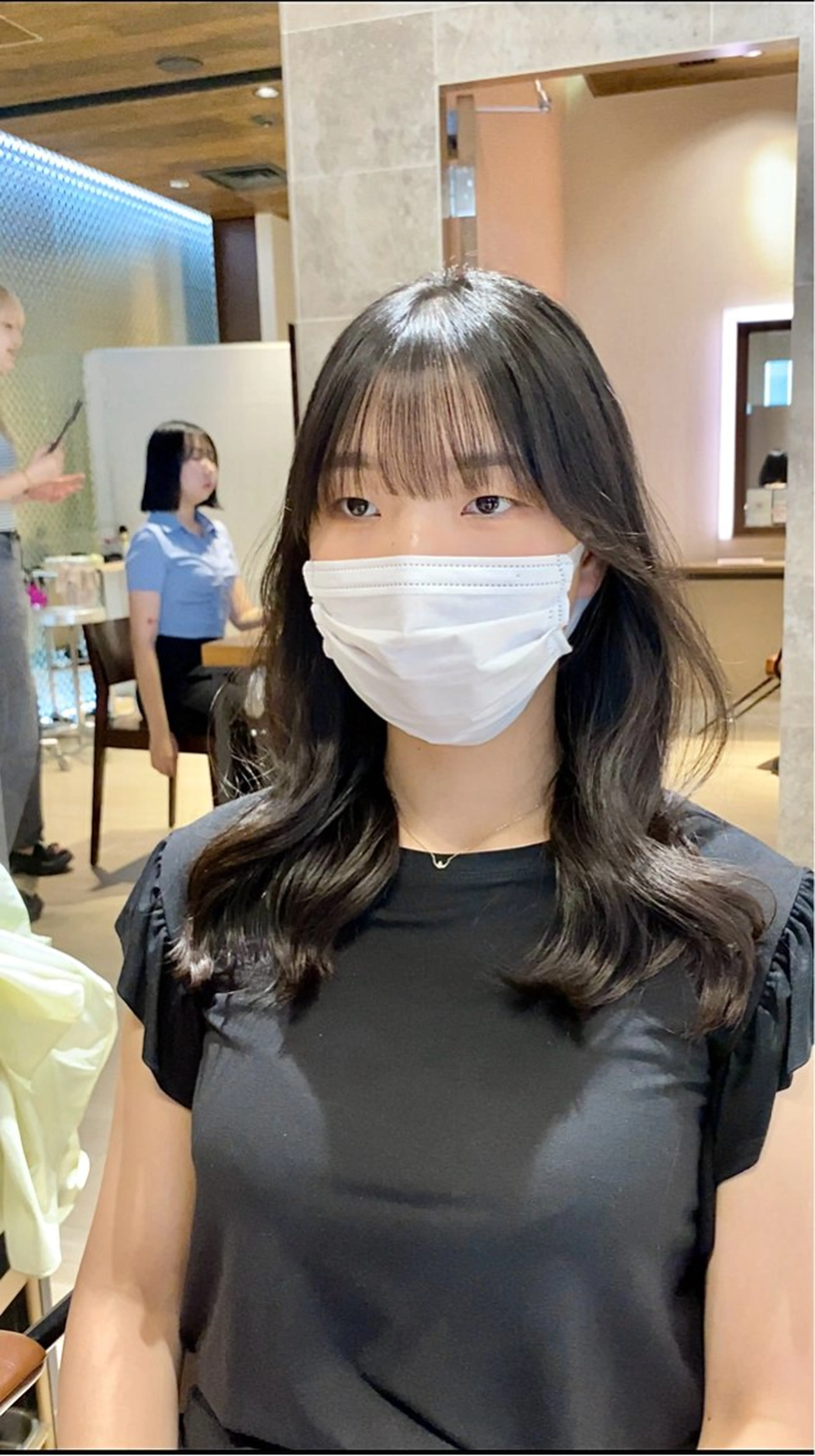 ミディアム パーマ ヘアアレンジ 最小顔周り&レイヤー 特化/池袋/kokiのヘアスタイル