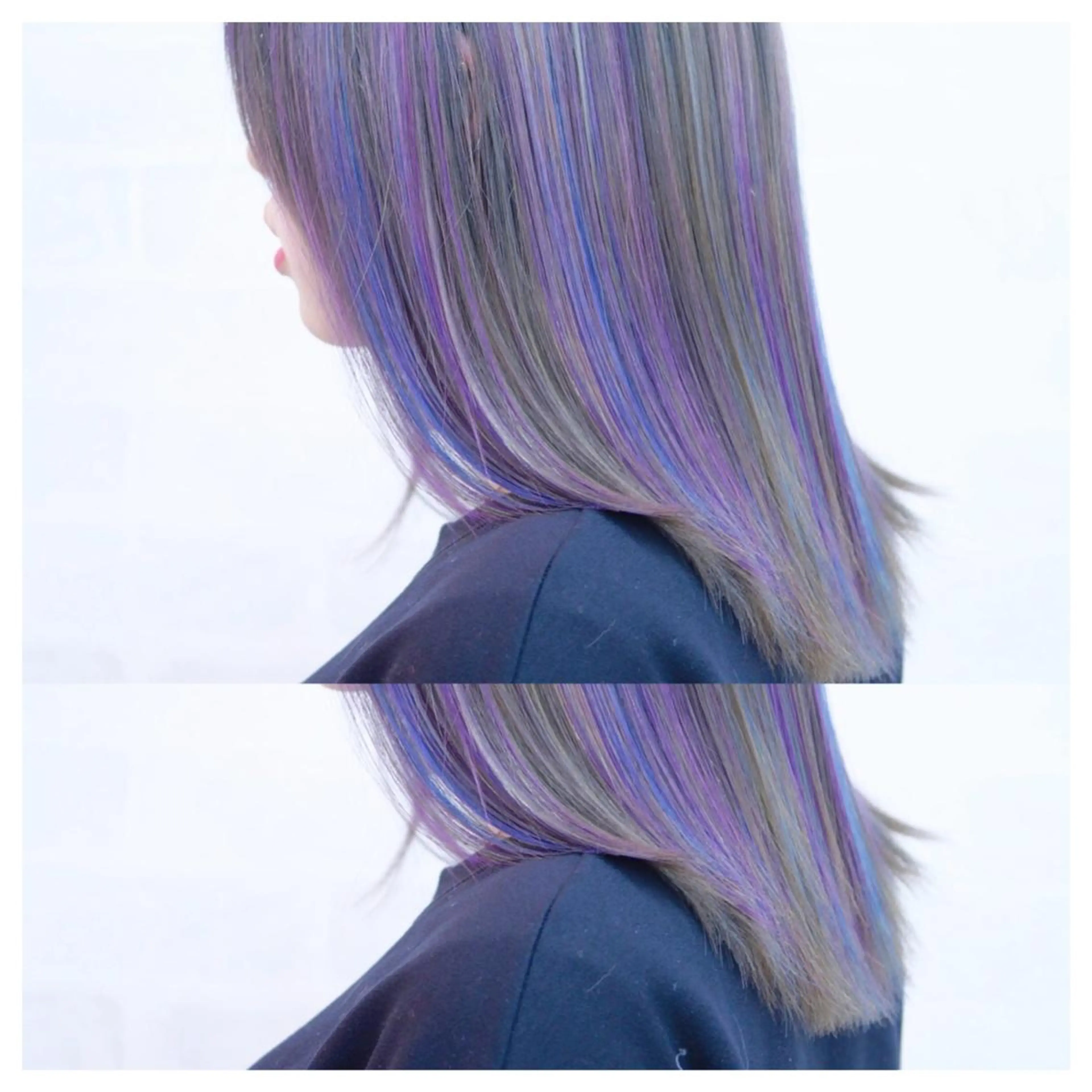 ロング カラー ブリーチ ユニコーンカラー ♡透け感カラー 大賀哲平♡のヘアスタイル