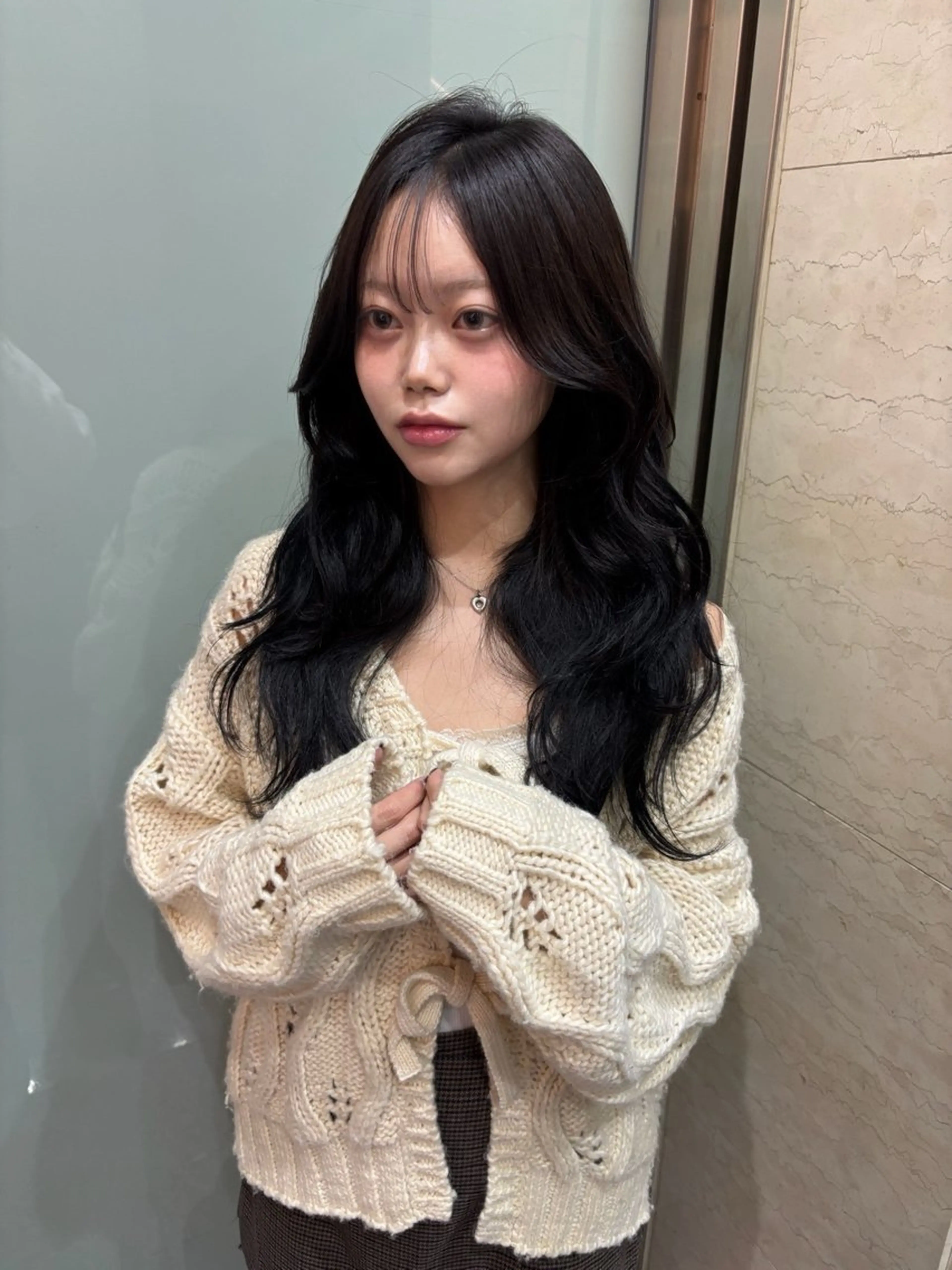ロング 顔周りカット レイヤーカット カット enne栄店 fukaのヘアスタイル