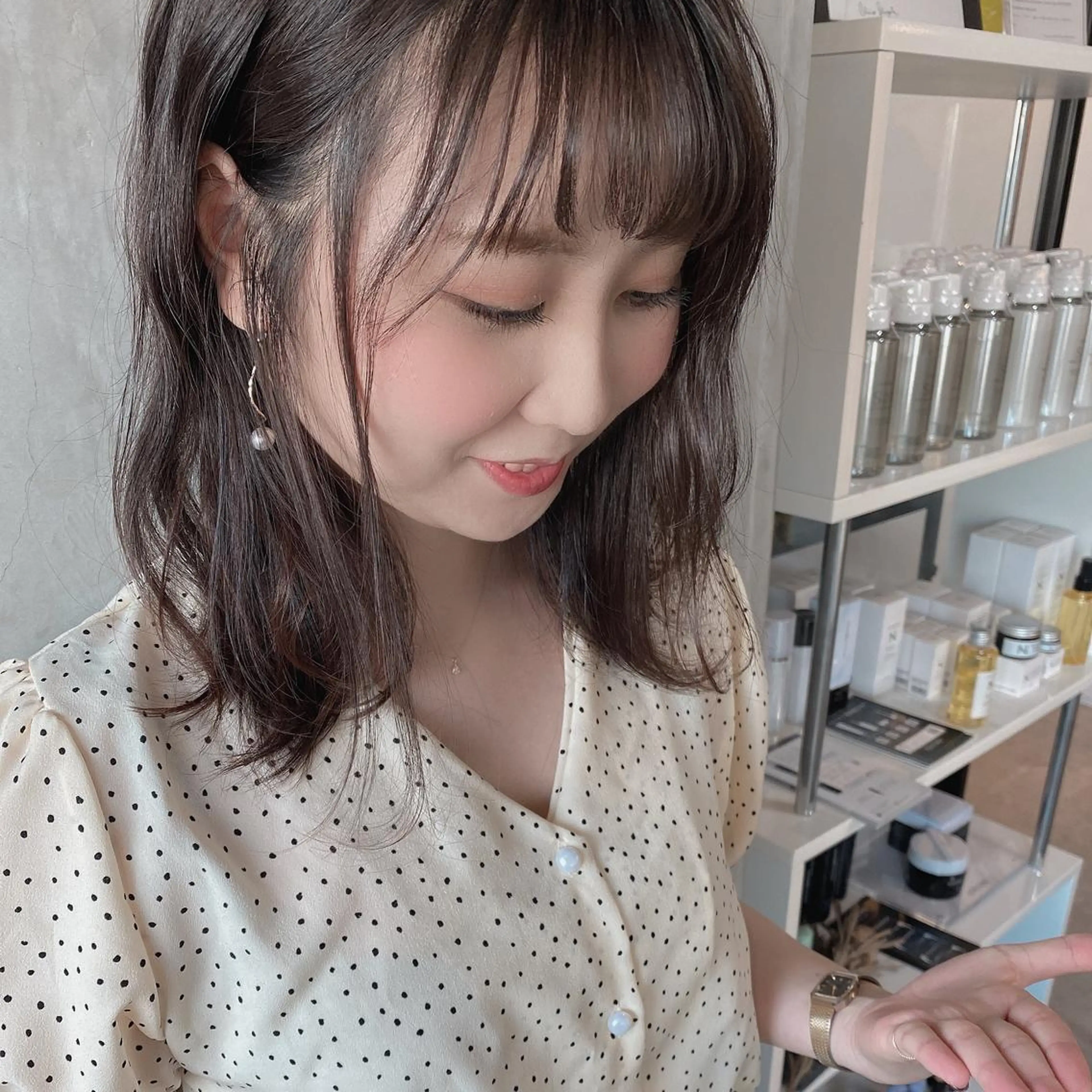 ミディアム カラー ヘアアレンジ stylist/蛯谷 珠里のヘアスタイル