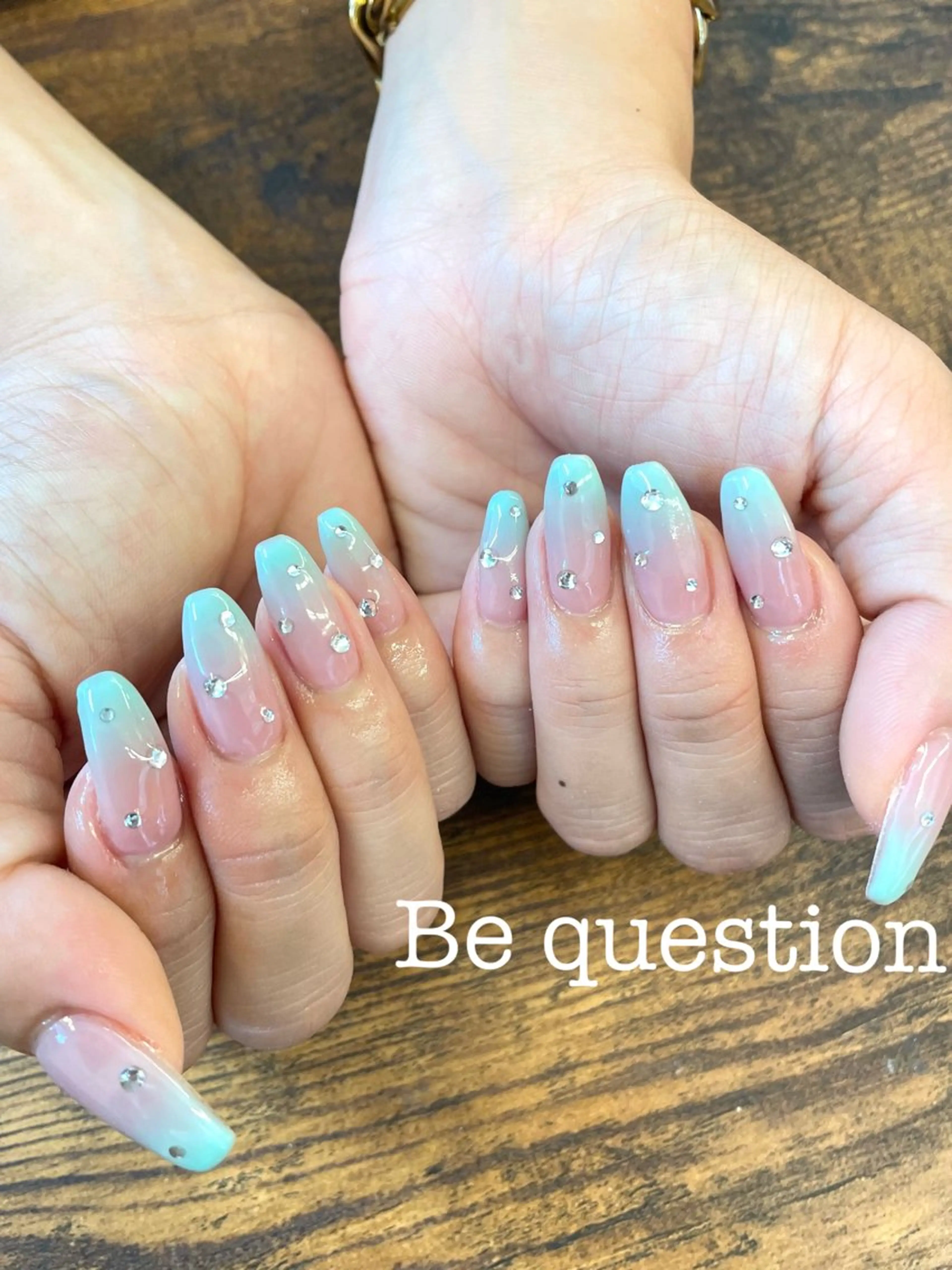 ネイル ブルー ハンドネイル ueki junのネイルデザイン