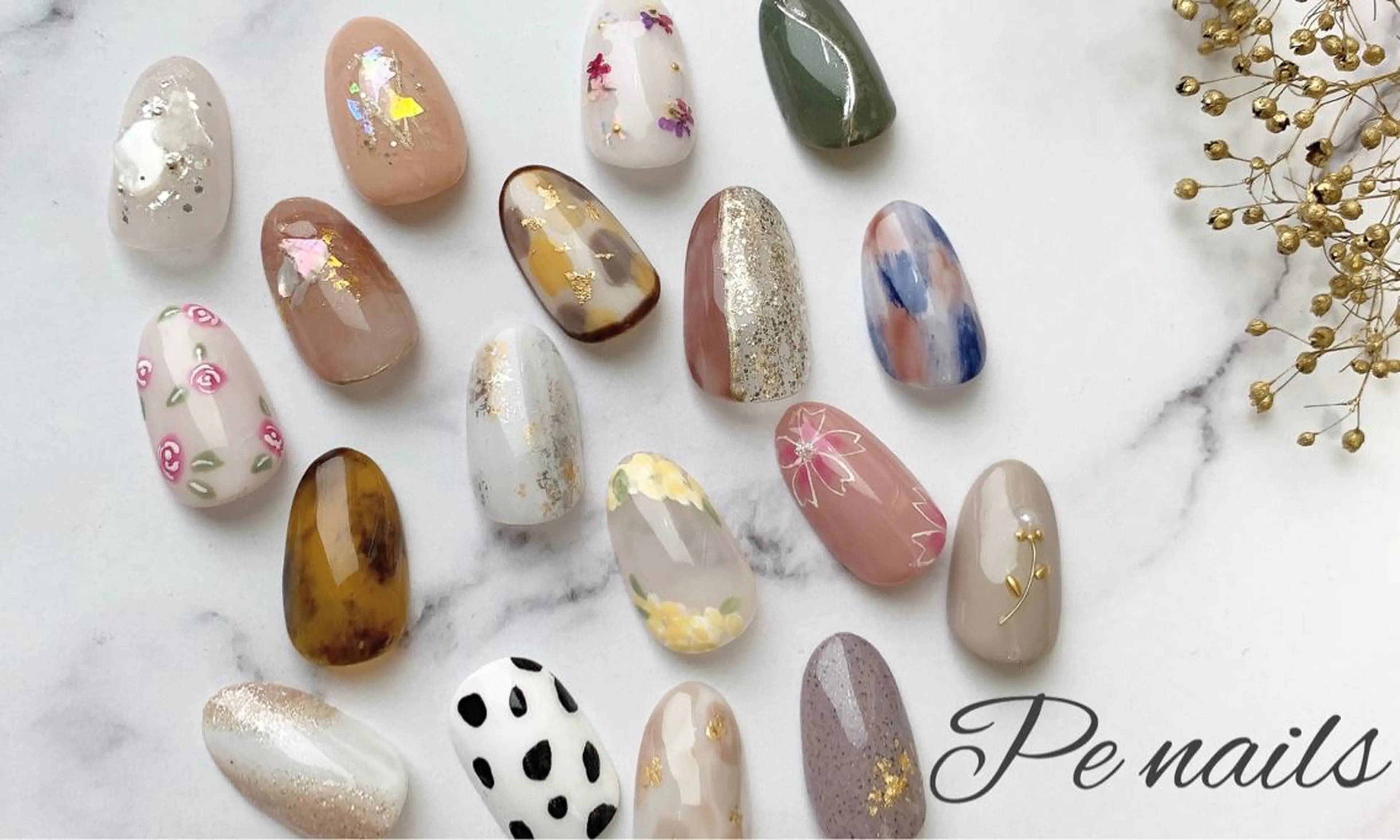 ネイル 神戸駅ネイルサロン PE NAILSのネイルデザイン