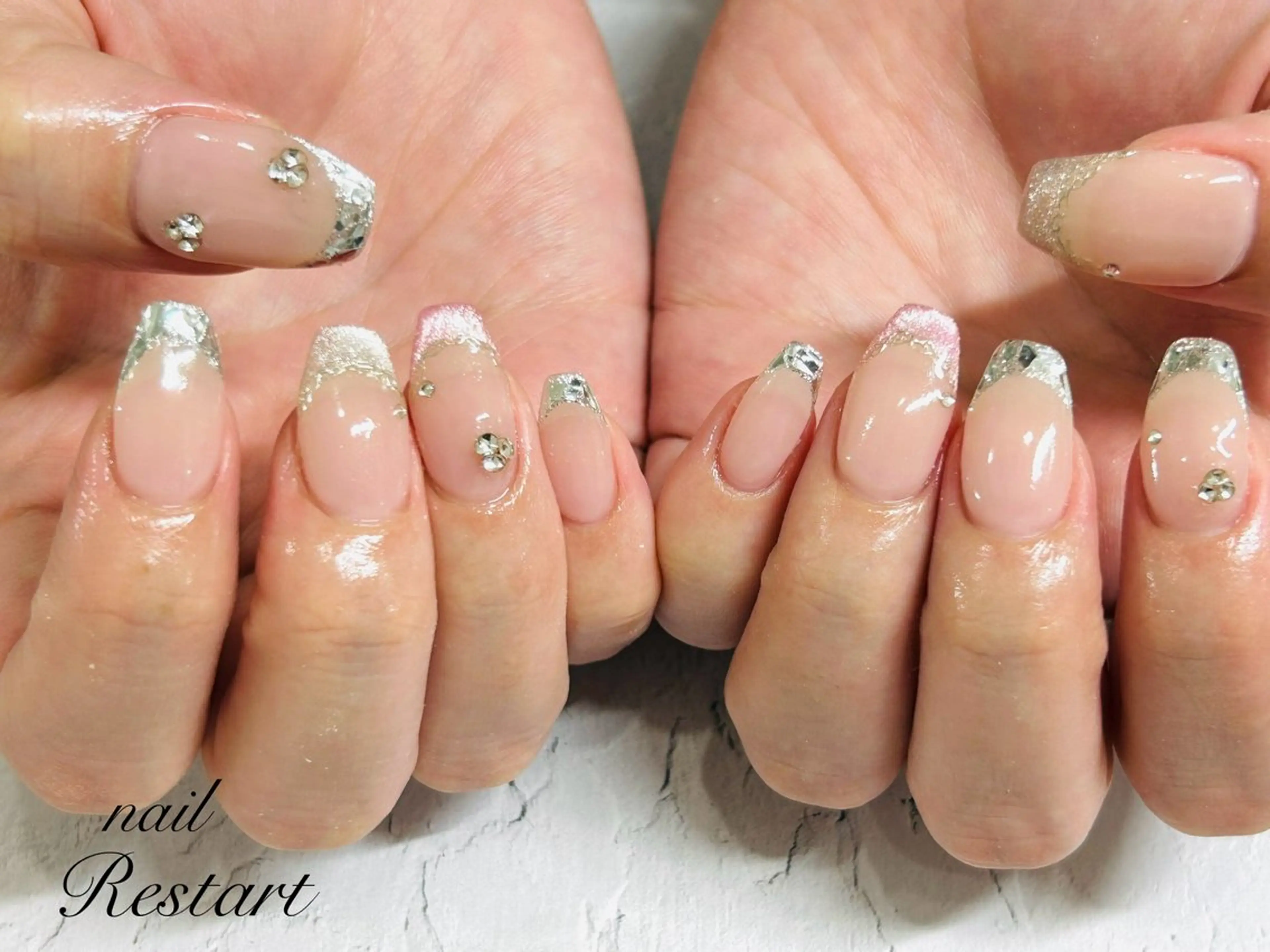 ミディアム ハンドネイル nail Restart所属・Restart YURIのネイルデザイン