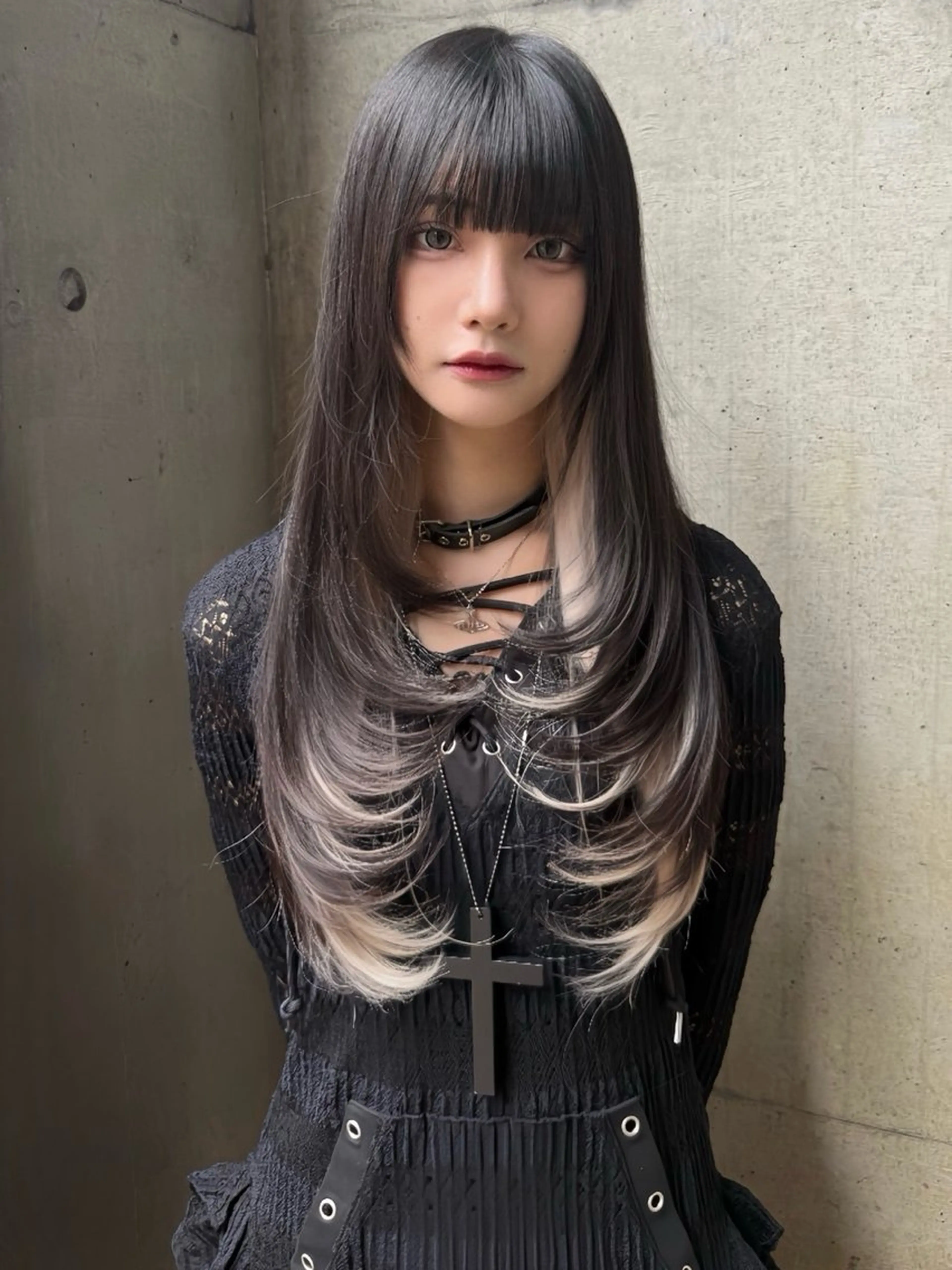 ロング カラー レイヤーカット カット レイヤー/ハッシュ カット【春道】のヘアスタイル