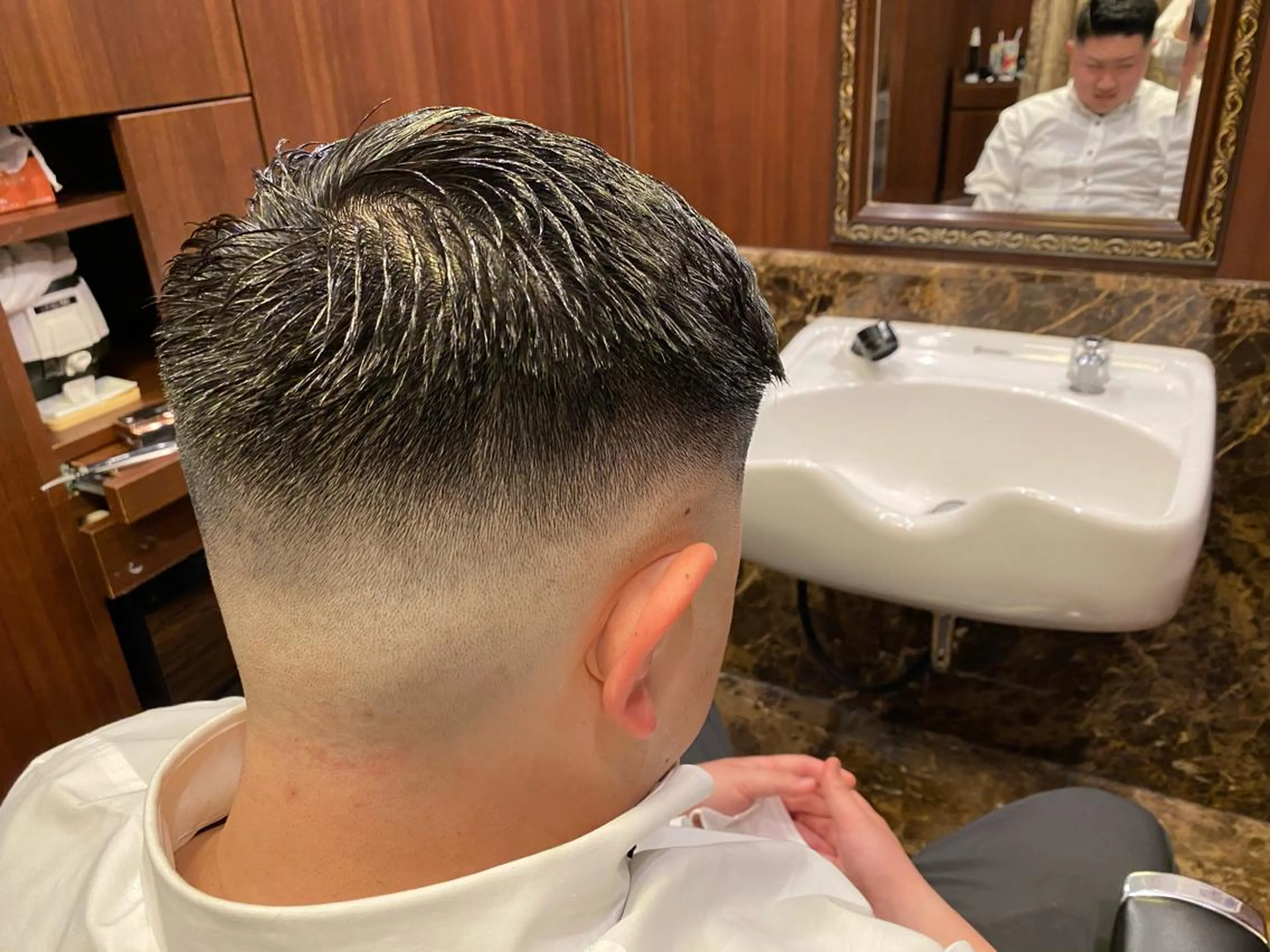 ショート メンズ フェードカット スキンフェード 浅見 天翔のヘアスタイル