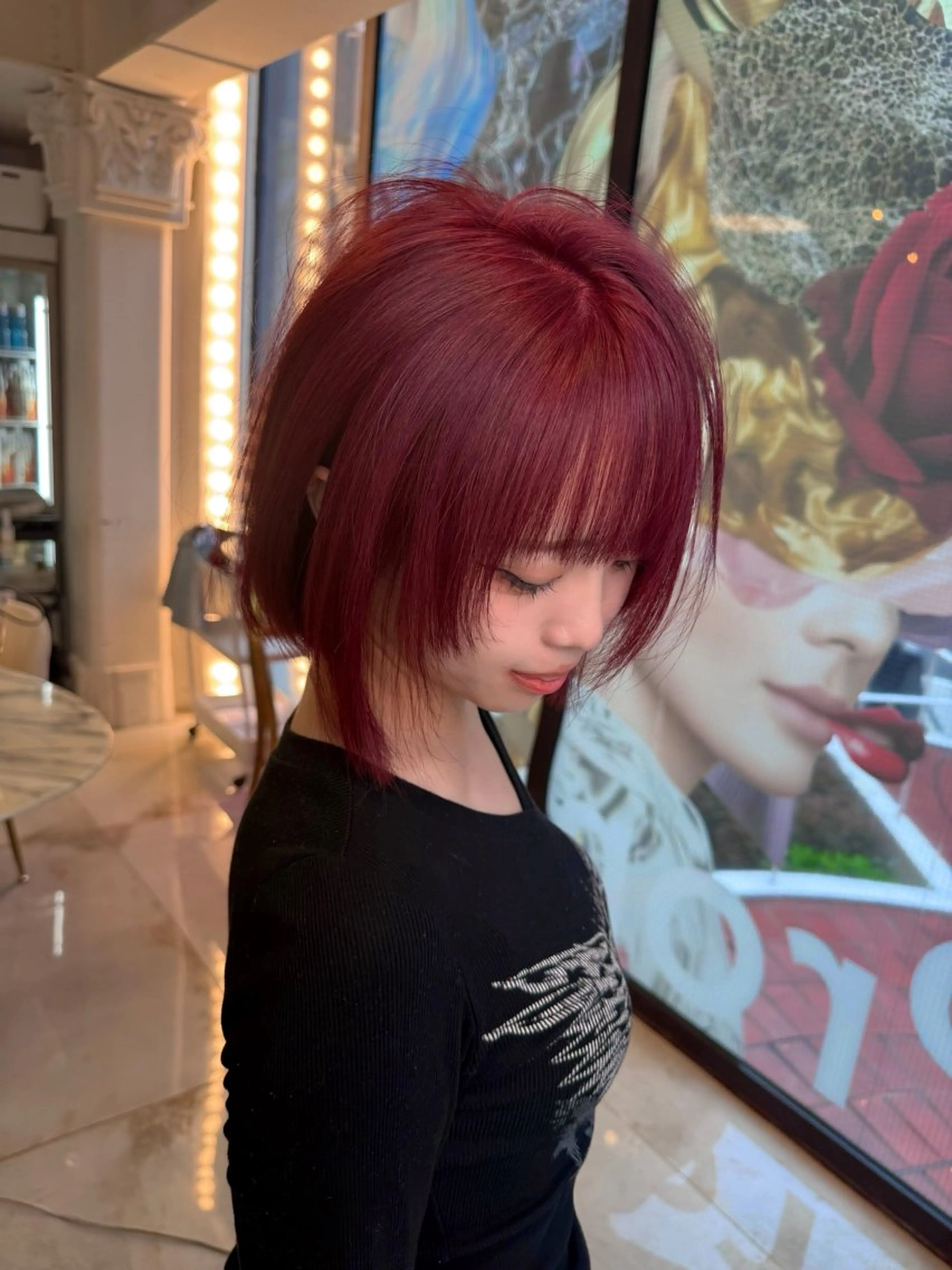 ミディアム SHIN レイヤー‪‪カットのヘアスタイル