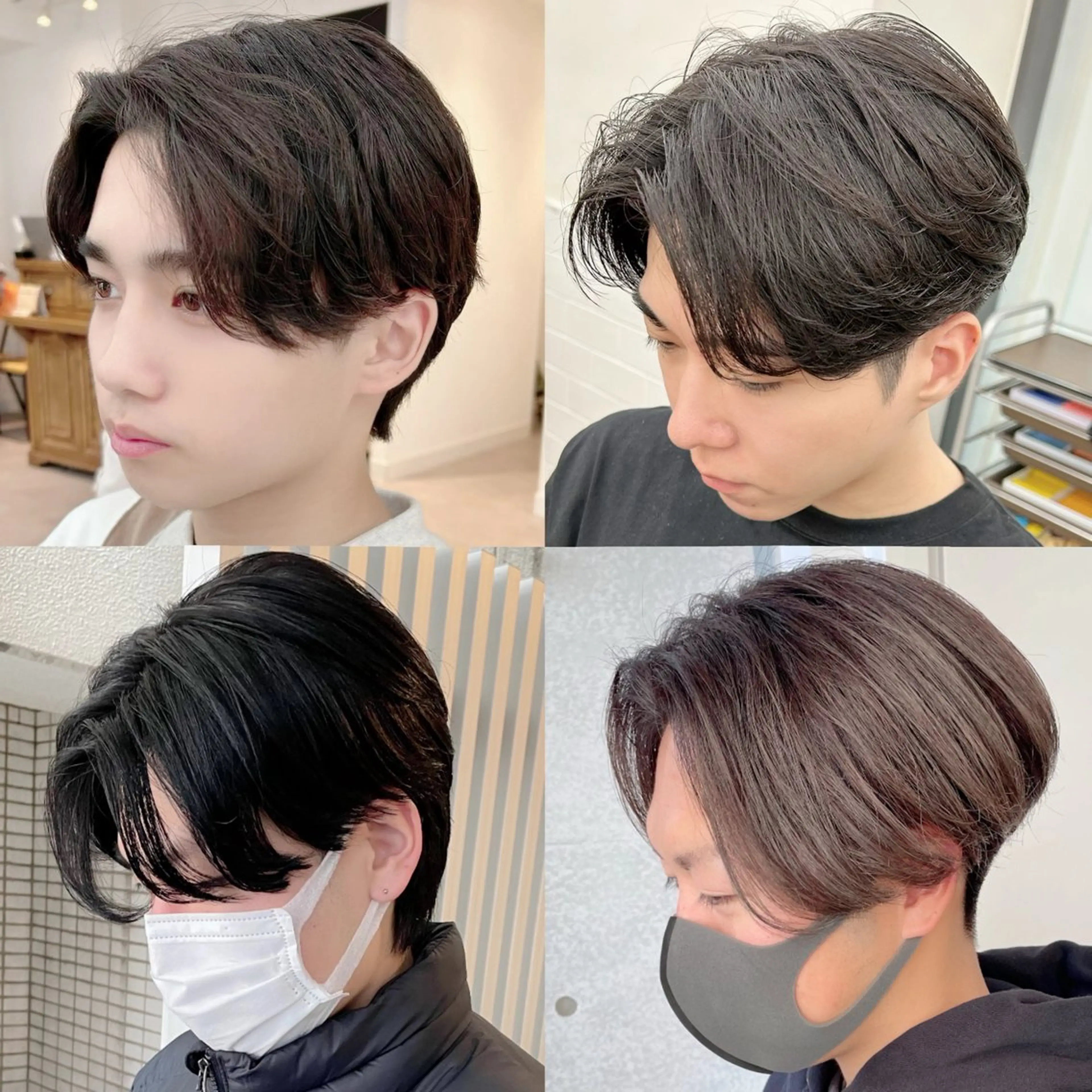 カラー パーマ メンズ 🤎ベージュカラー 🐶メンズパーマのヘアスタイル