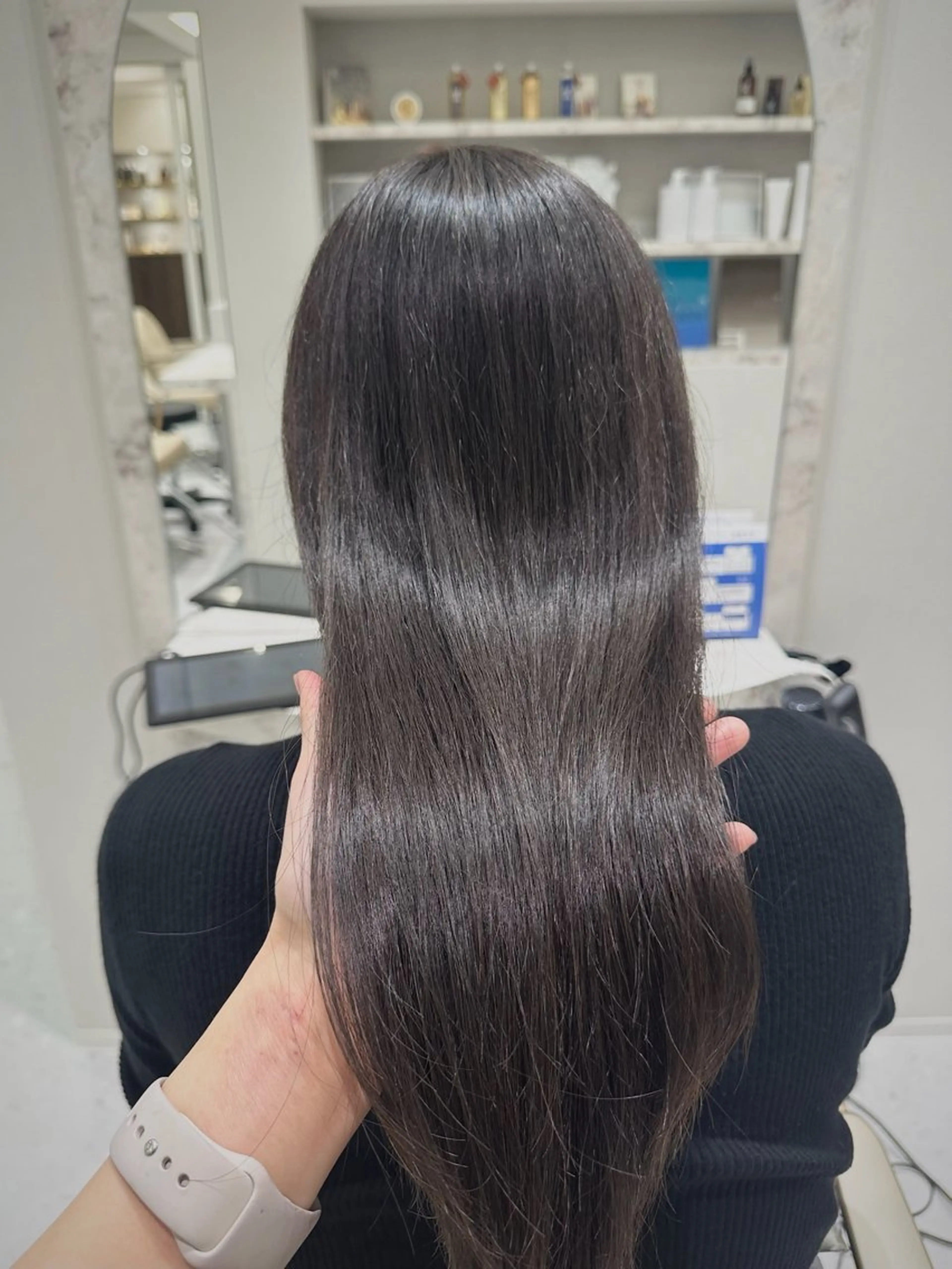 ロング カラー カット ヘアカラー 縮毛矯正 トリートメント 韓国レイヤー✨ yasuko銀座のヘアスタイル